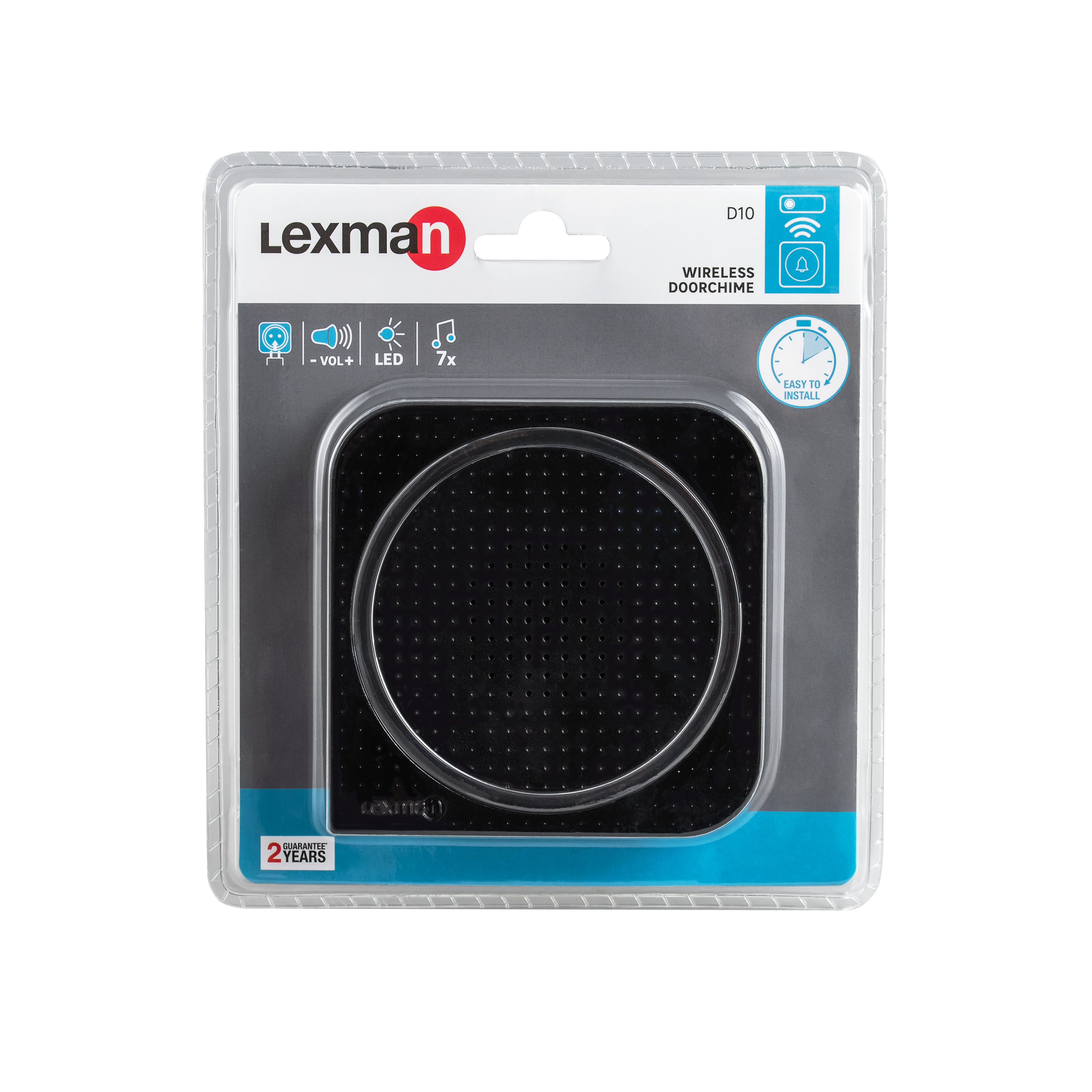 Bezprzewodowy gong drzwiowy 308B czarny LEXMAN - 8