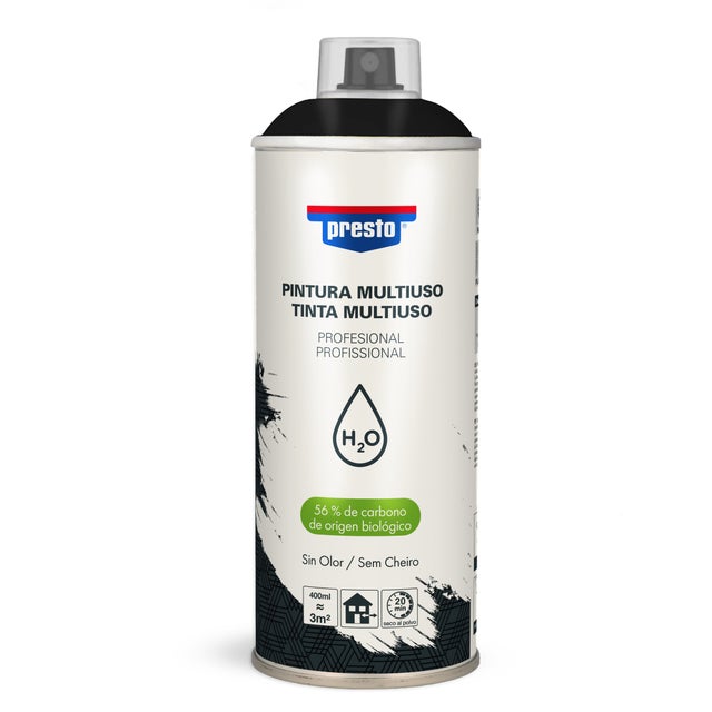 ESPRAY PINTURA AL AGUA SATINADO 400ML NEGRO