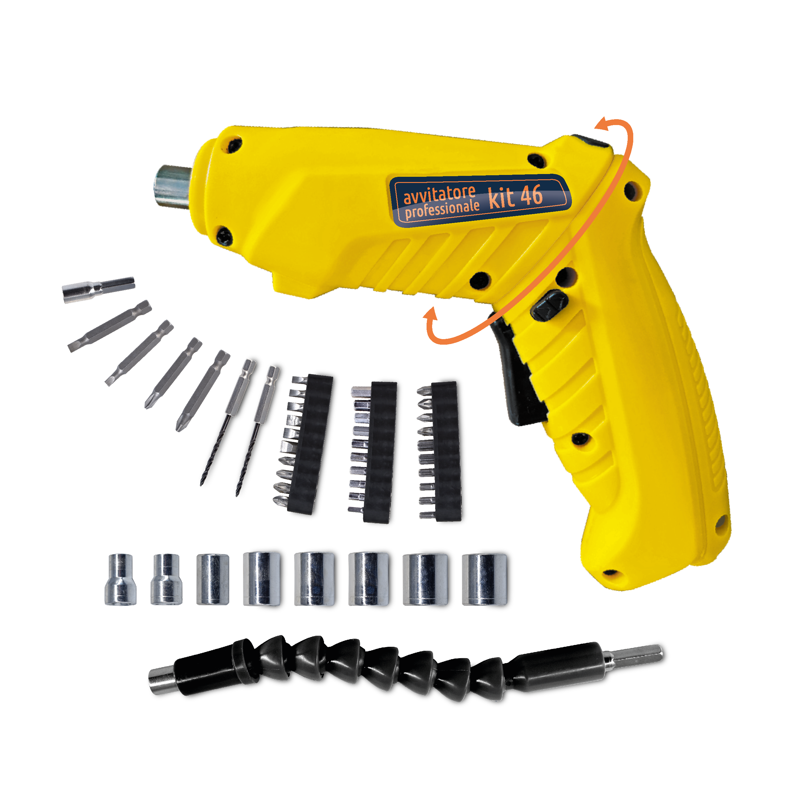 Avvitatore Multiuso con kit 46 accessori 5 V 1.2 Ah 1 batteria in valigetta in plastica - 6