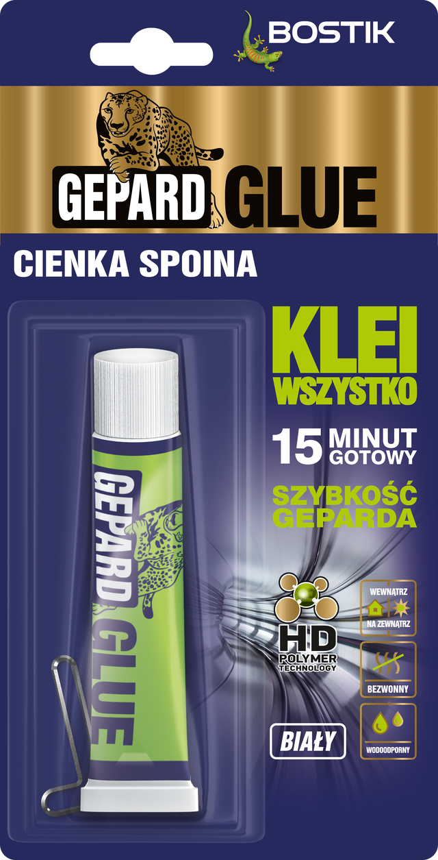 Klej Gepard Glue 25 ml biały Bostik