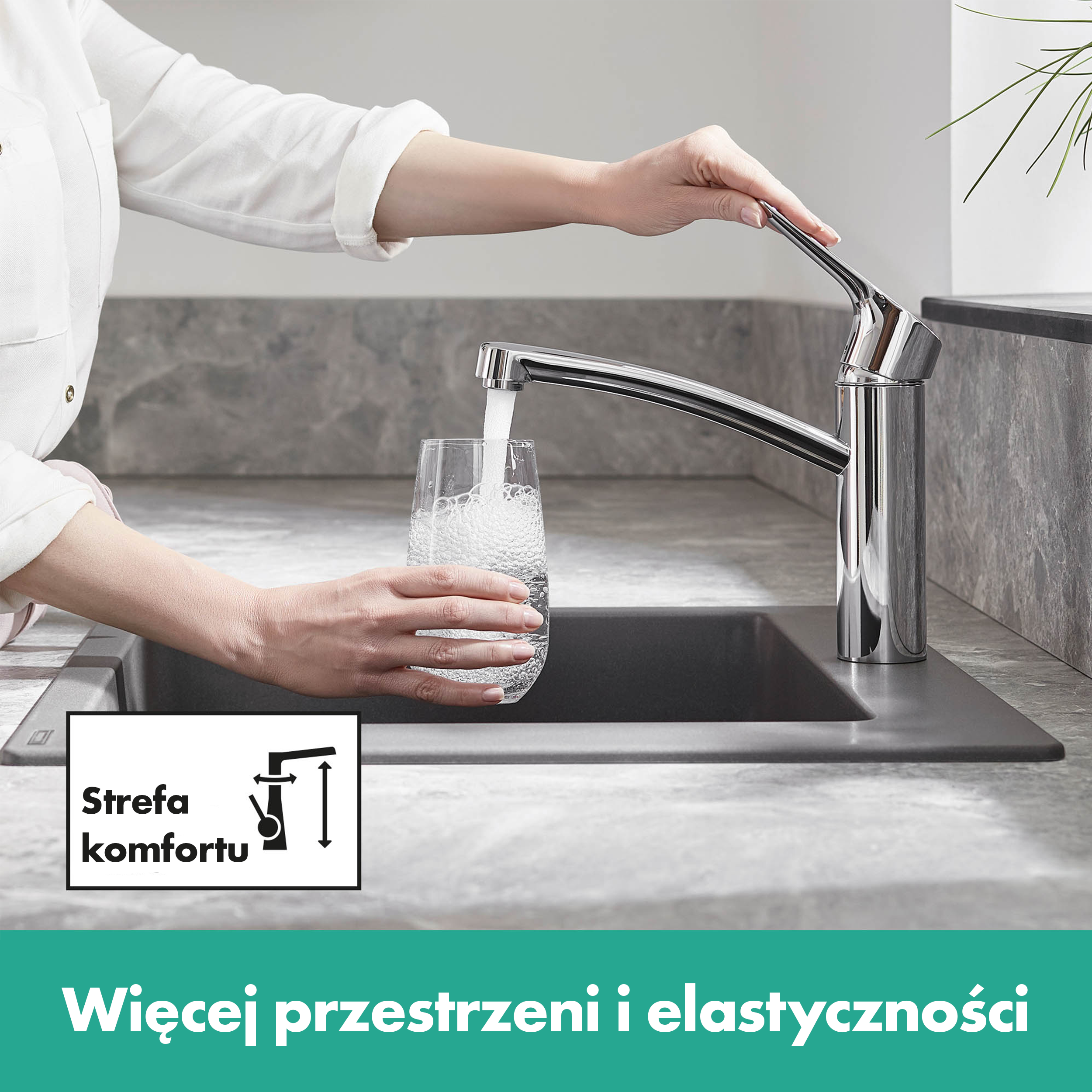 Bateria kuchenna Hansgrohe Mycube M chrom - 5
