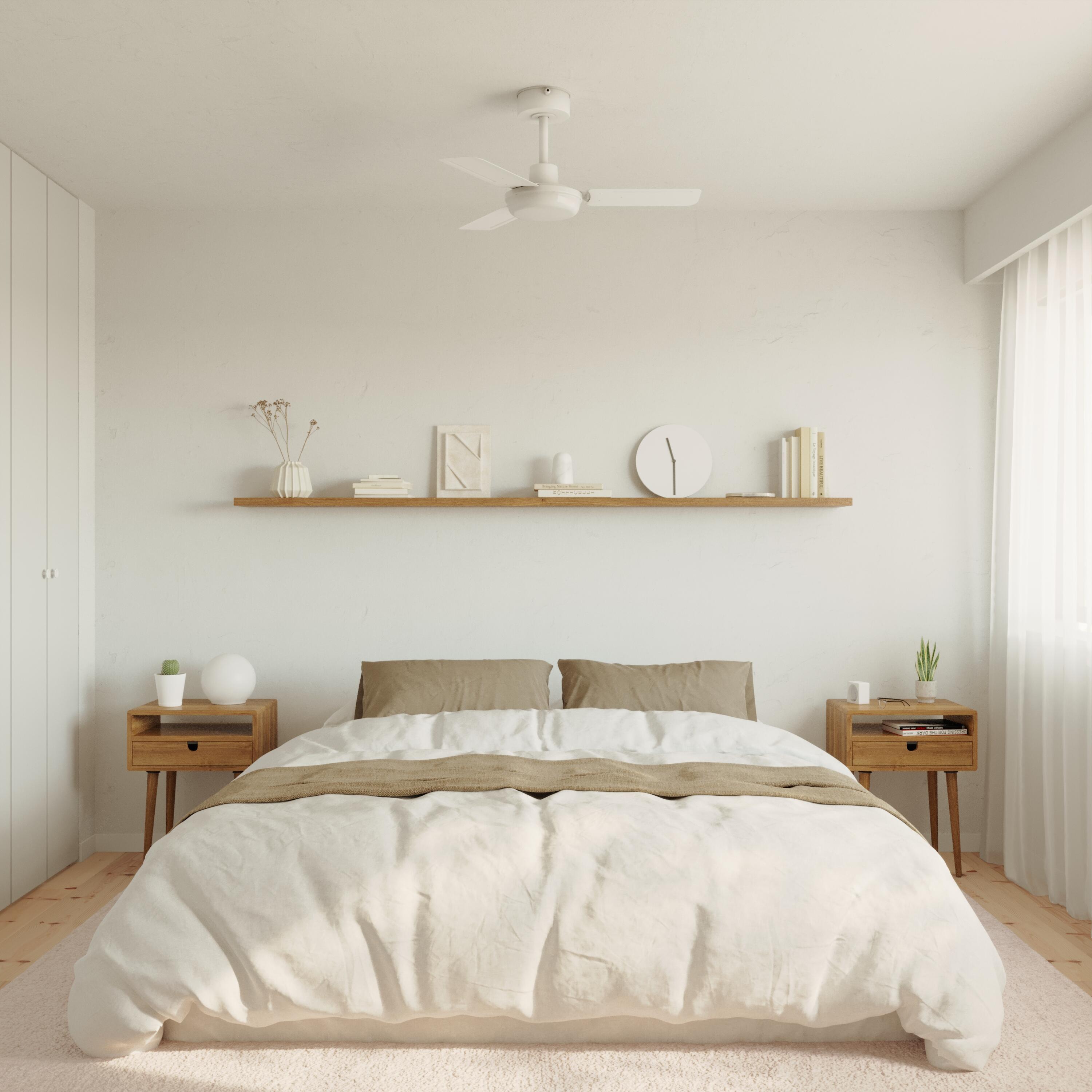 Ventilateur de plafond sans lumière silencieux, Acores S, IP44, 91 cm, blanc - 5