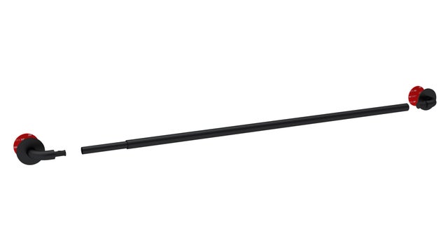 Kit de barre de vitrage noir Curve, L.70 - 120 cm, diam.10 mm, CESSOT