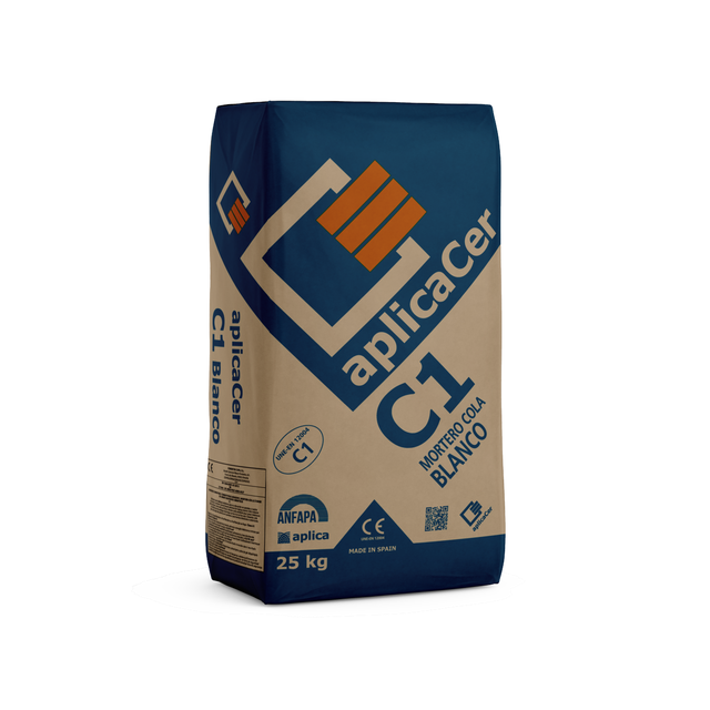 CEMENTO COLA APLICACER C1 25KG BLANCO
