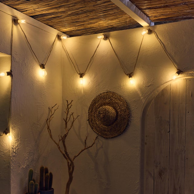 Ghirlanda luminosa Minta 10 luci cavo 5 mt beige IP44 INSPIRE
