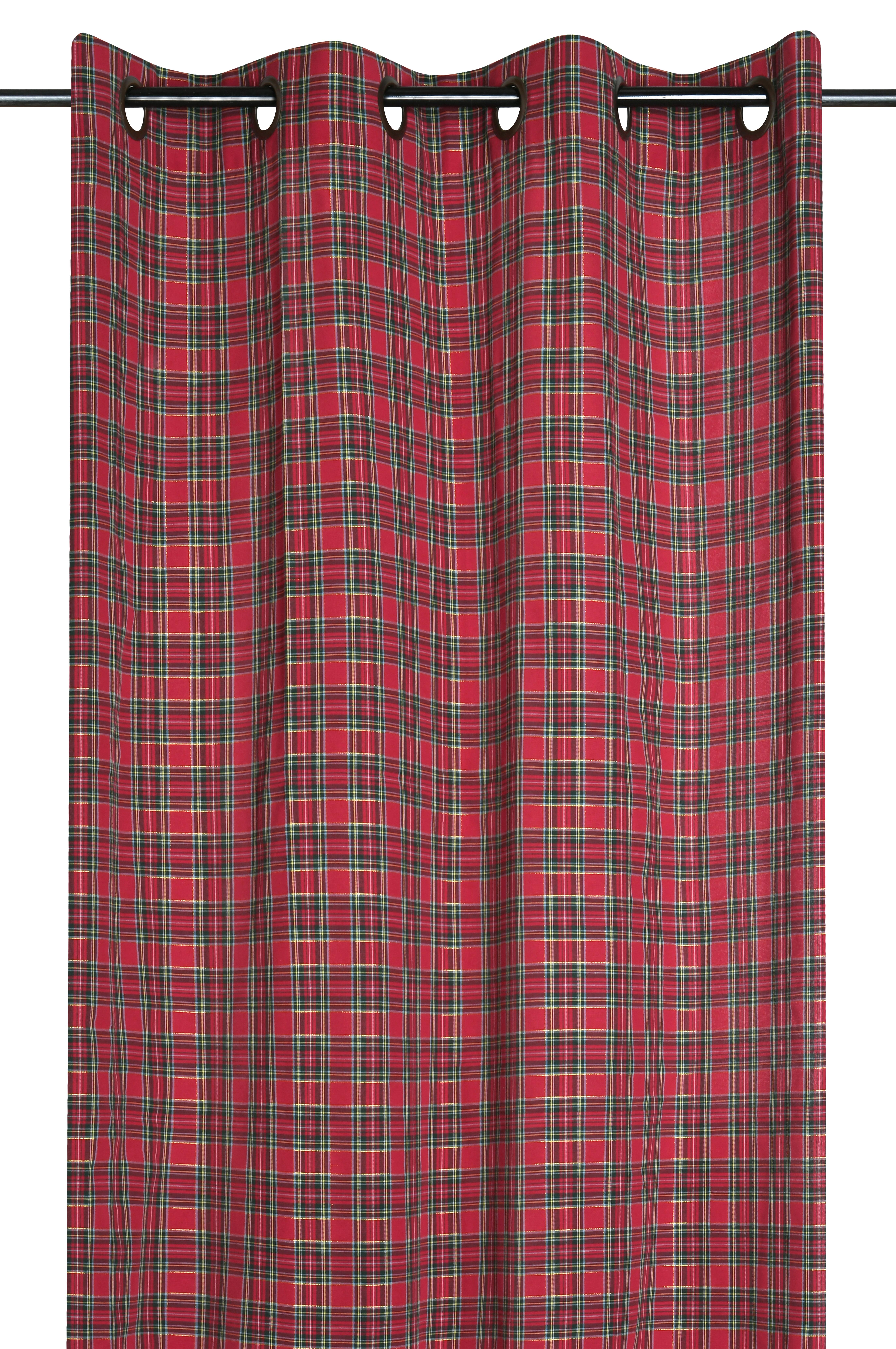Rideau, Clark coton, rouge H.260 x l.140 cm | Leroy Merlin