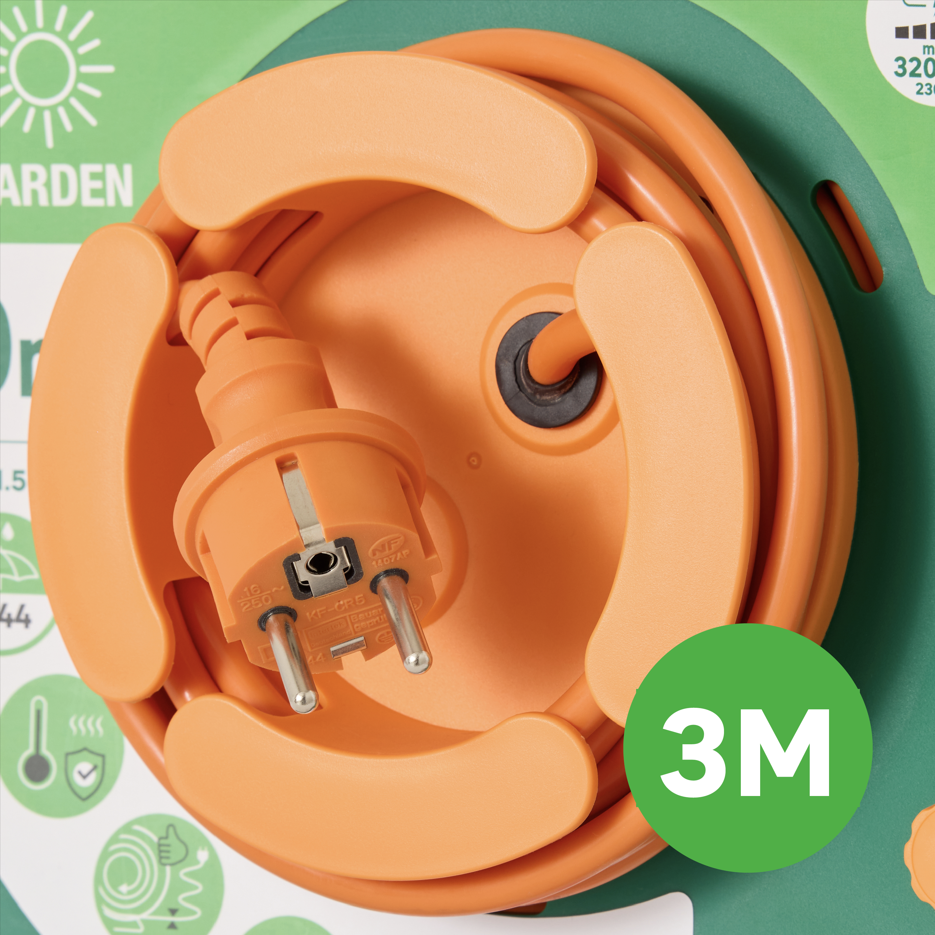 Enrolador LEXMAN exterior IP44 1 tomada 3g1,5 H05-VVF 40metros laranja - 7