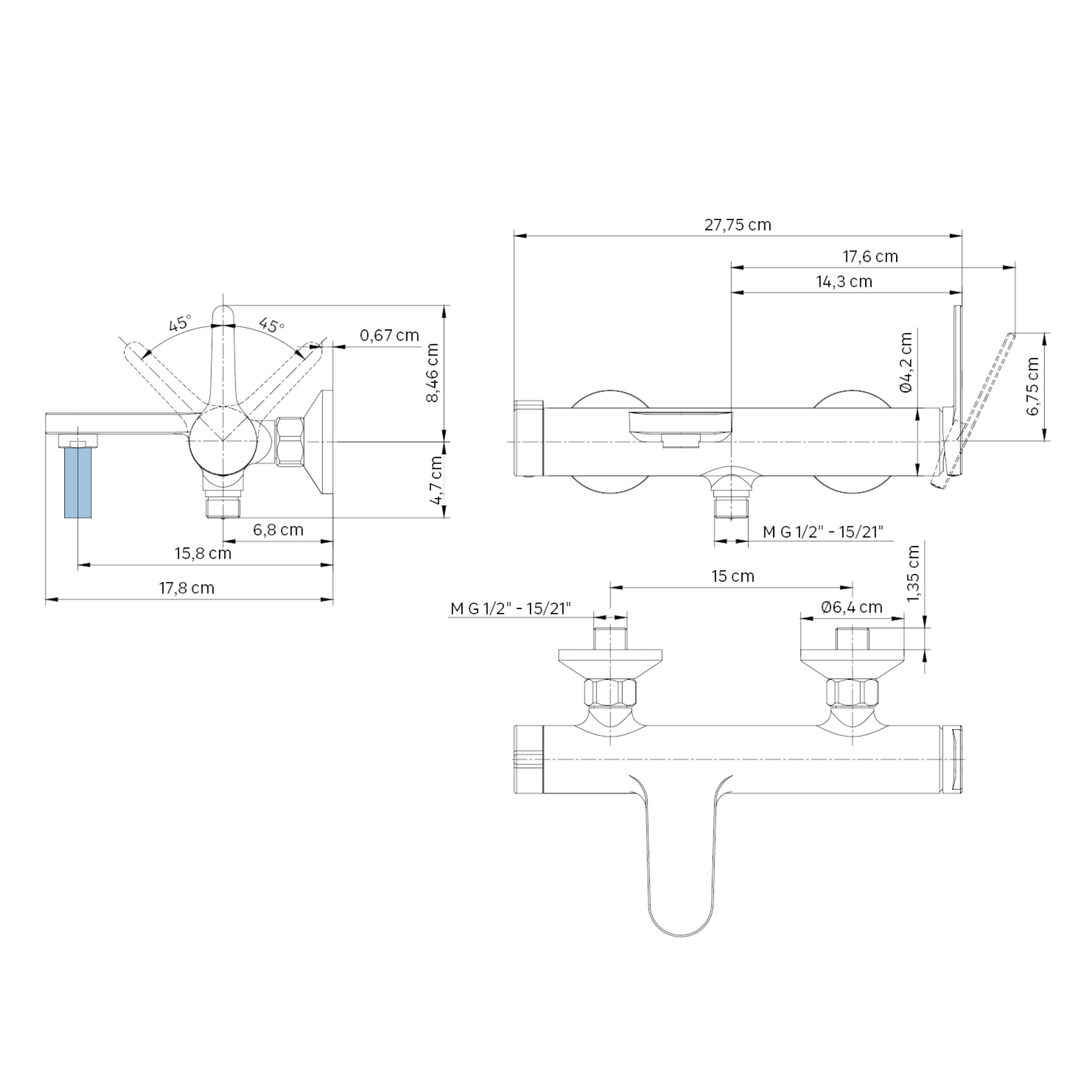 Bateria wannowa chrom Essential Sensea - 5