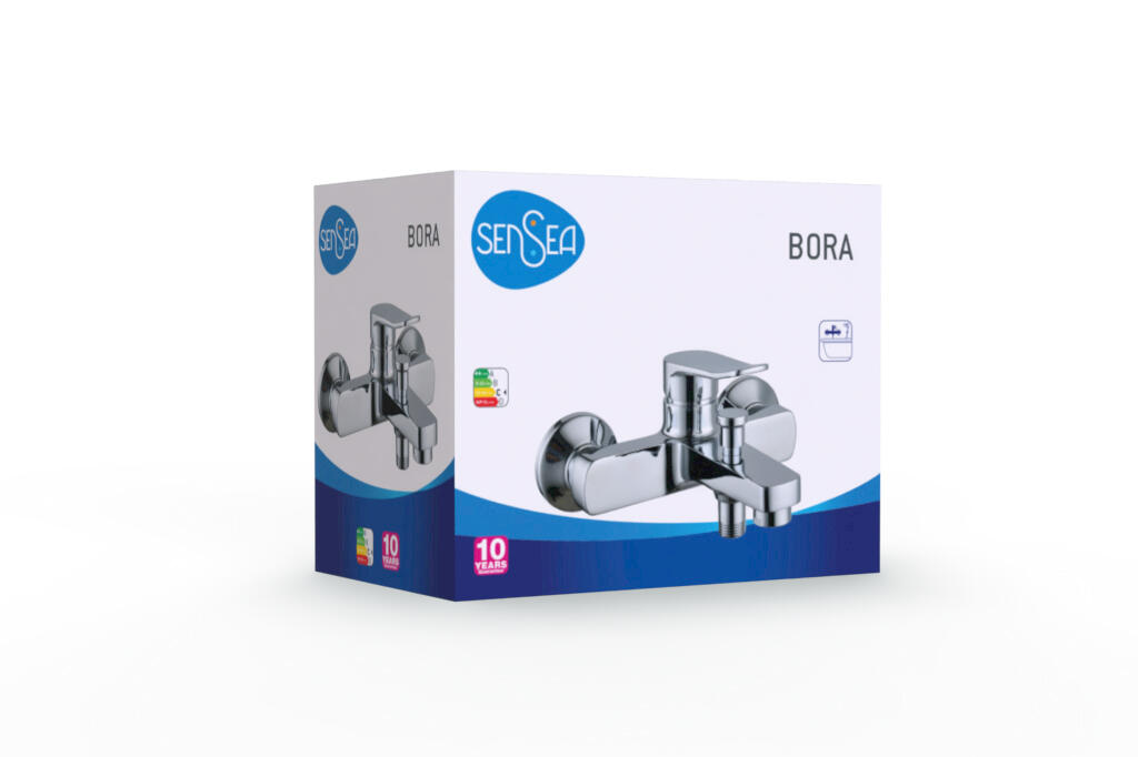 Rubinetto per vasca getto laminare cristallino Essential per muro cromo SENSEA - 5