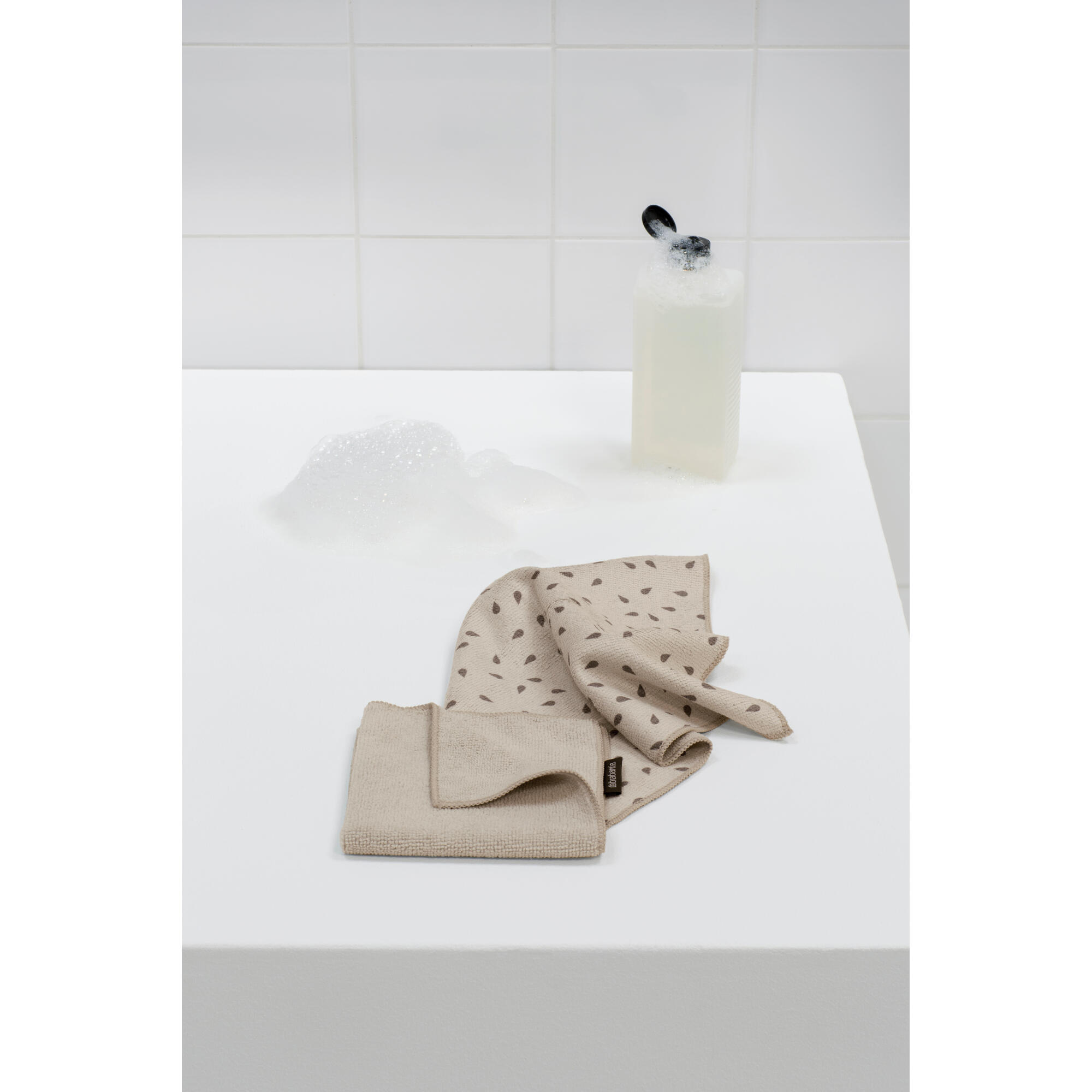Paño limpiaplatos microfibra BRABANTIA beige 30x30 cm (2u) - 14