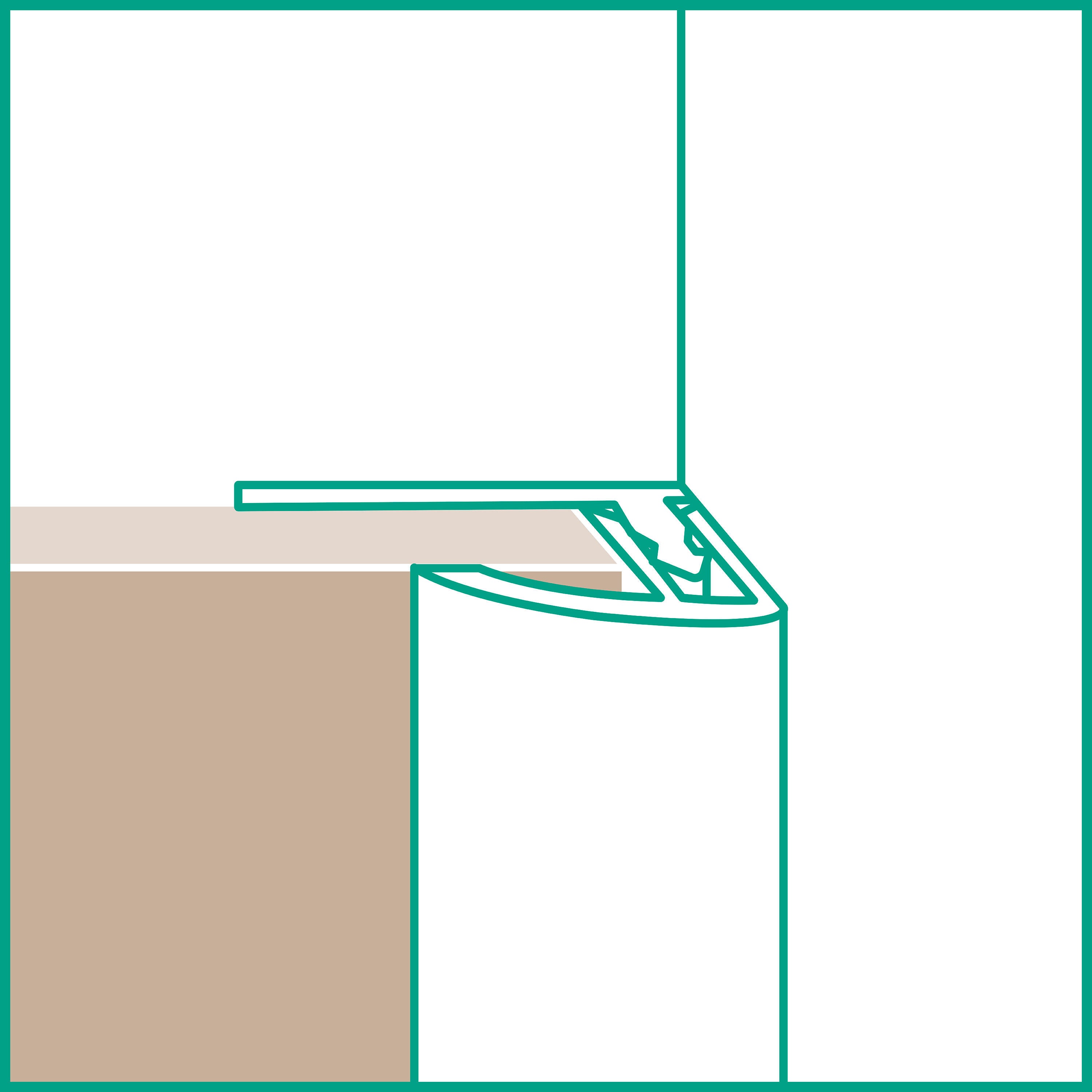 Perfil PVC click branco 260x1,2cm - 5