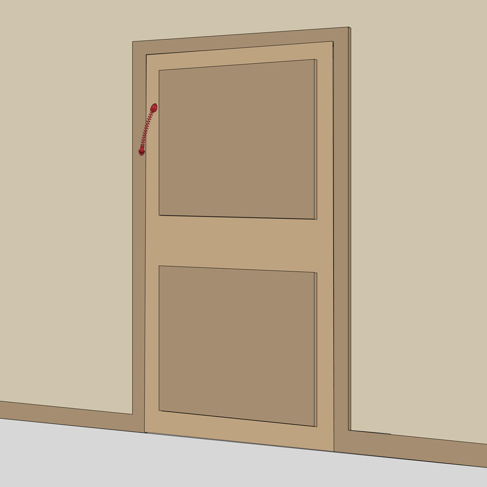 Ferme-porte à ressort spirale en acier noir, L.283 mm porte 80 kg AFBAT - 4