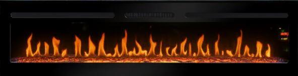 Chemin'Arte Cheminée électrique encastrable Élysée 5XL 180 cm, Effet flamme LED