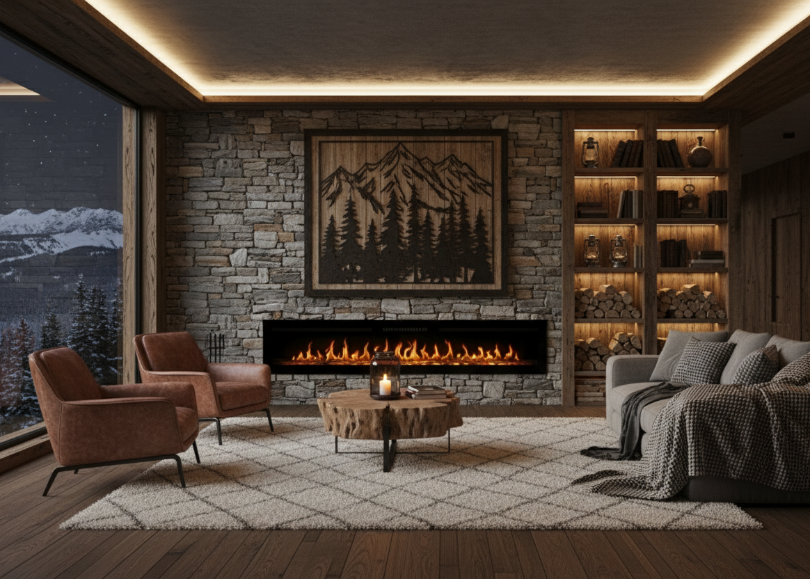 Chemin'Arte Cheminée électrique encastrable Élysée 5XL 180 cm, Effet flamme LED - 4