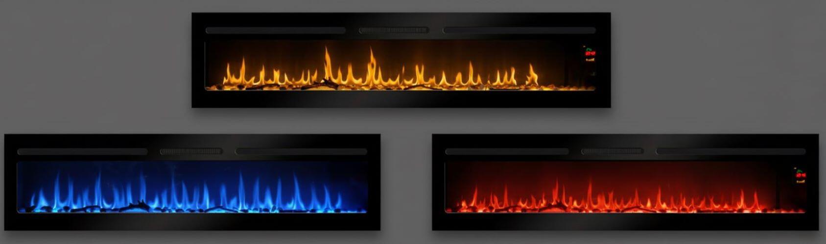 Chemin'Arte Cheminée électrique encastrable Élysée 5XL 180 cm, Effet flamme LED - 2