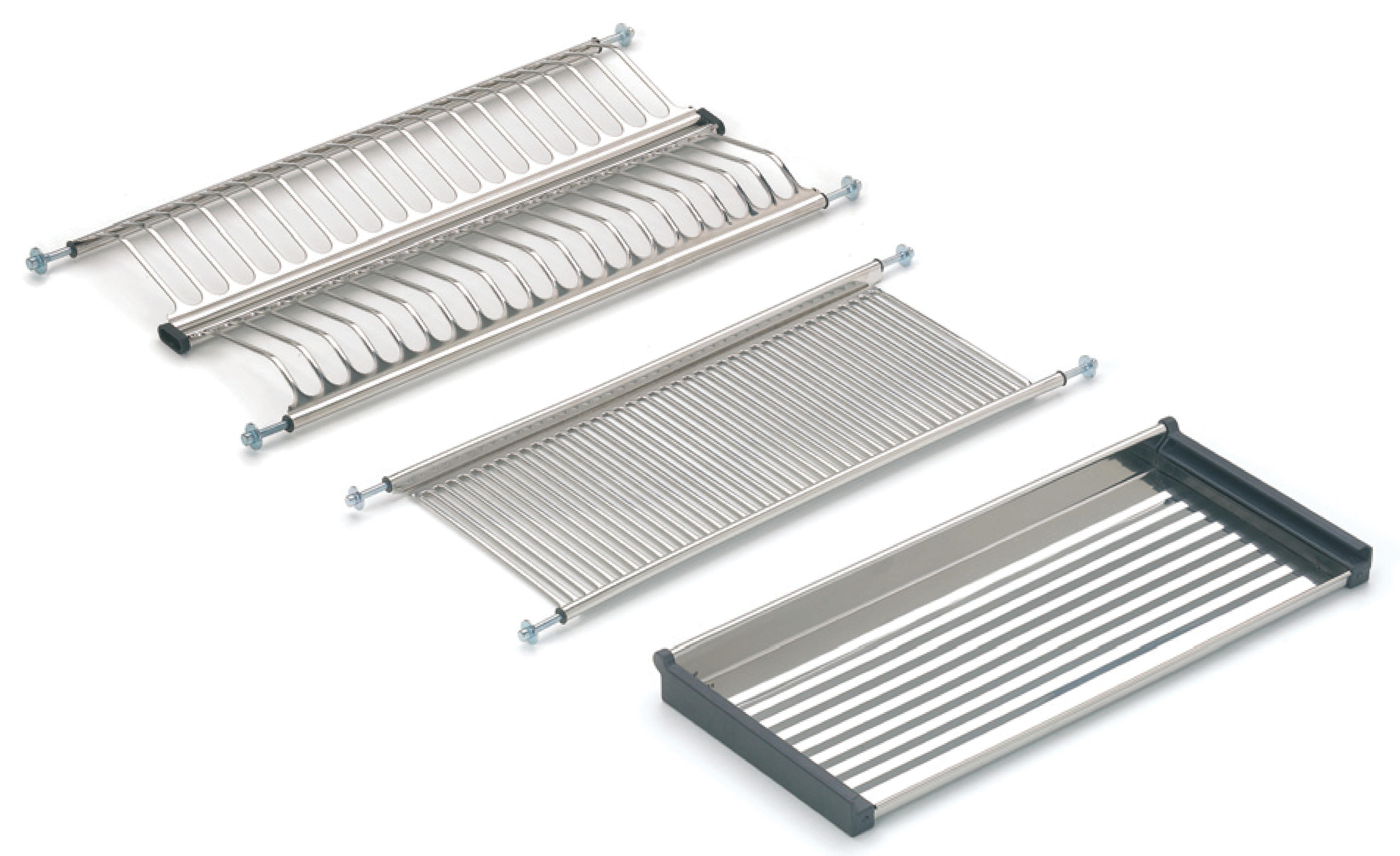 Escurreplatos para mueble de cocina con bandeja inox acabado 80 cm