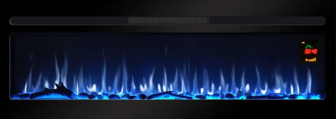 Chemin'Arte Cheminée électrique encastrable Élysée XXL 120 cm, Effet flamme LED - 3
