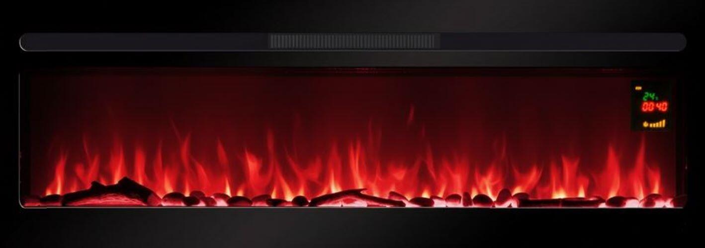 Chemin'Arte Cheminée électrique encastrable Élysée XXL 120 cm, Effet flamme LED - 2