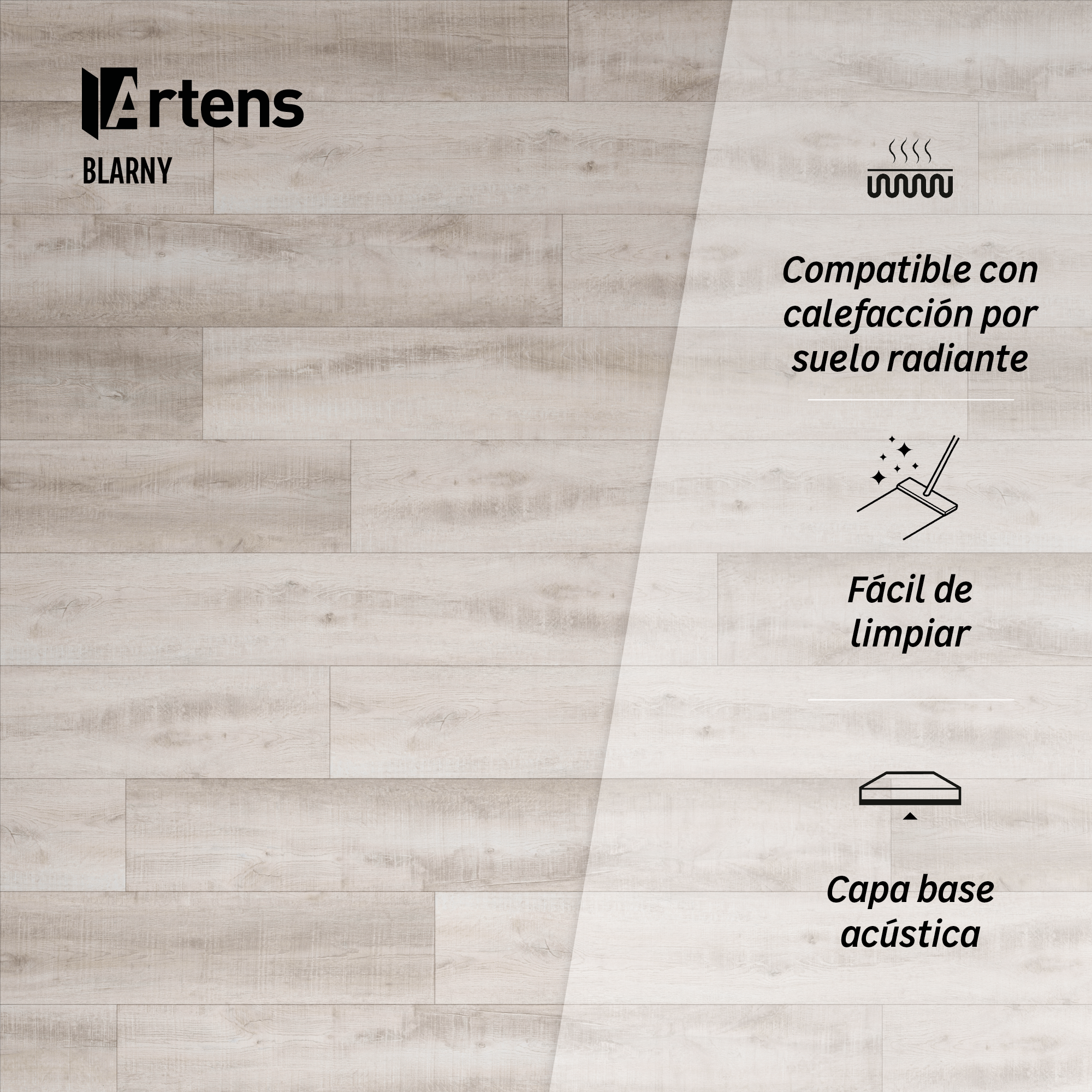 Suelo vinílico SPC  clic  Blarny efecto madera natural  GR120 ARTENS - 6
