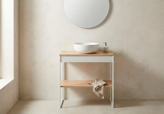 Encimera lavabo mueble Cubic 60x45x18 cm roble