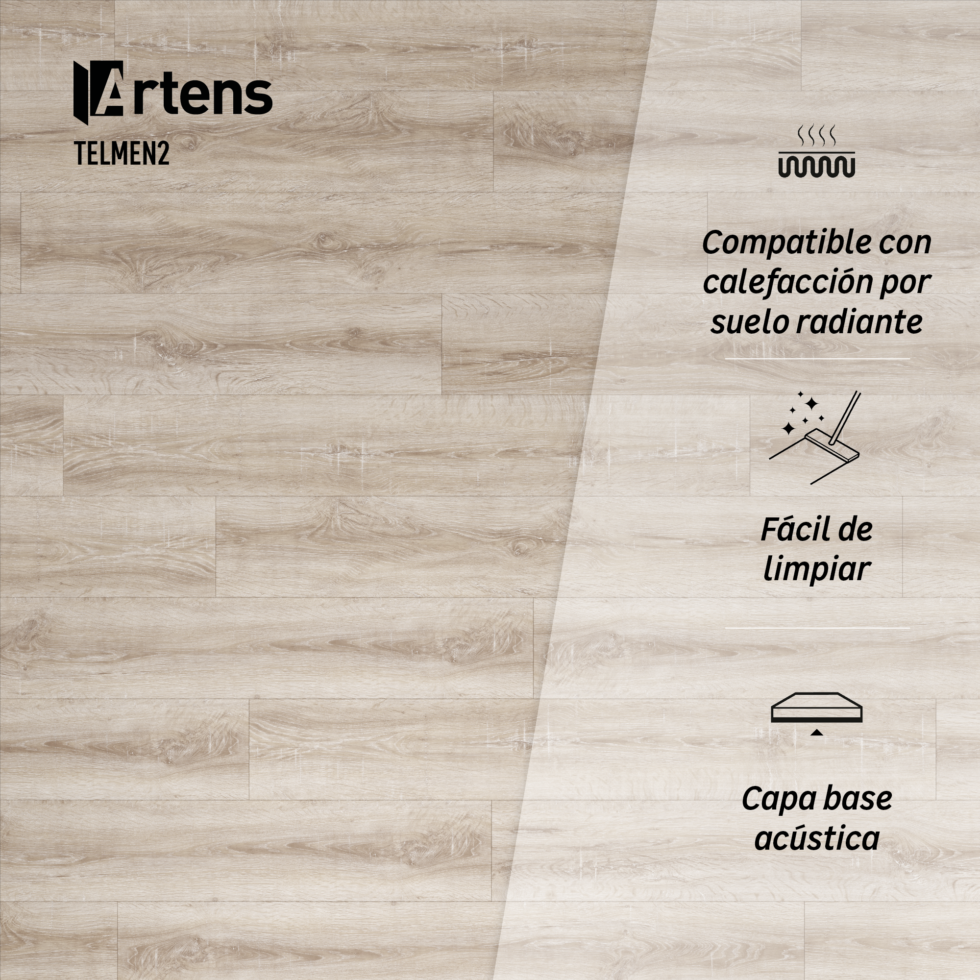Suelo vinílico SPC en clic extrem TELMEN 5.5mm espesor base integrada ARTENS BG215 - 5