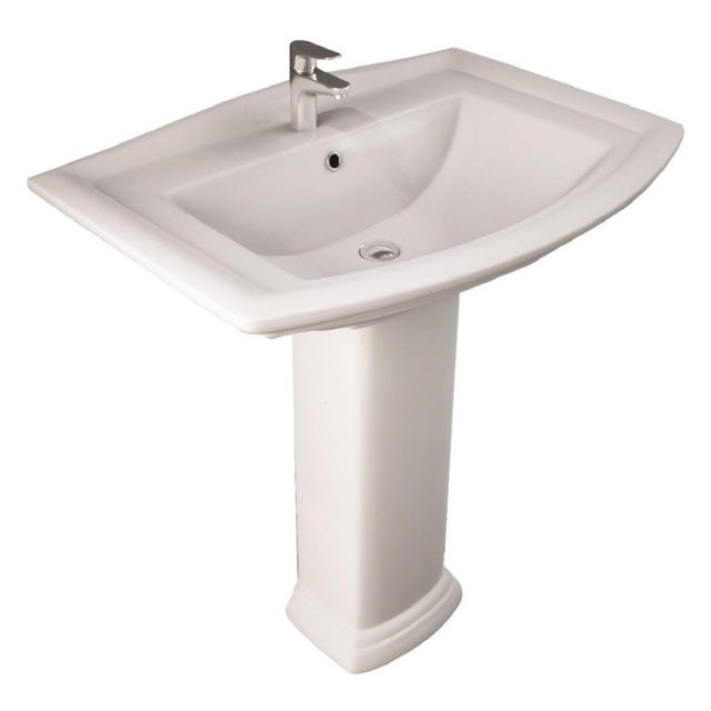 Colonna per lavabo WASHINGTON H 68 x P 27 cm  in ceramica bianco