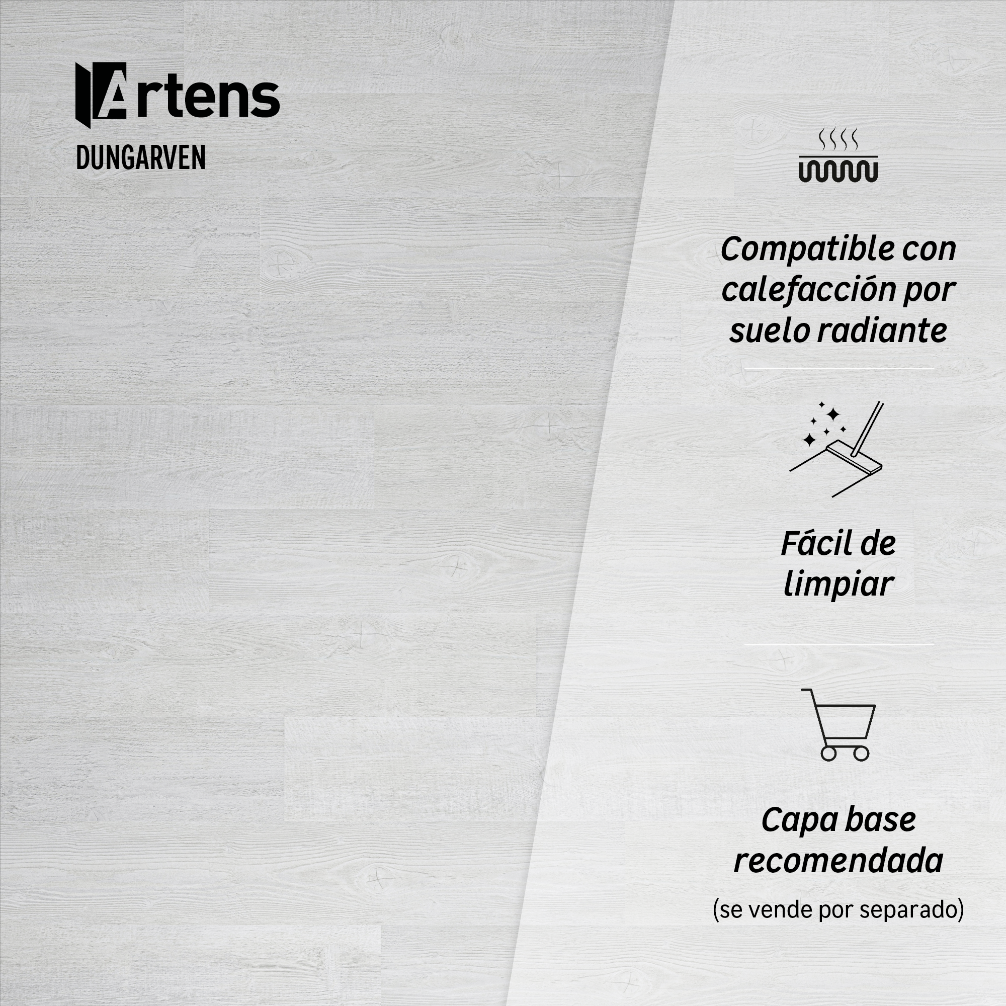Suelo vinílico SPC clic medio  efecto madera gris   ARTENS - 5
