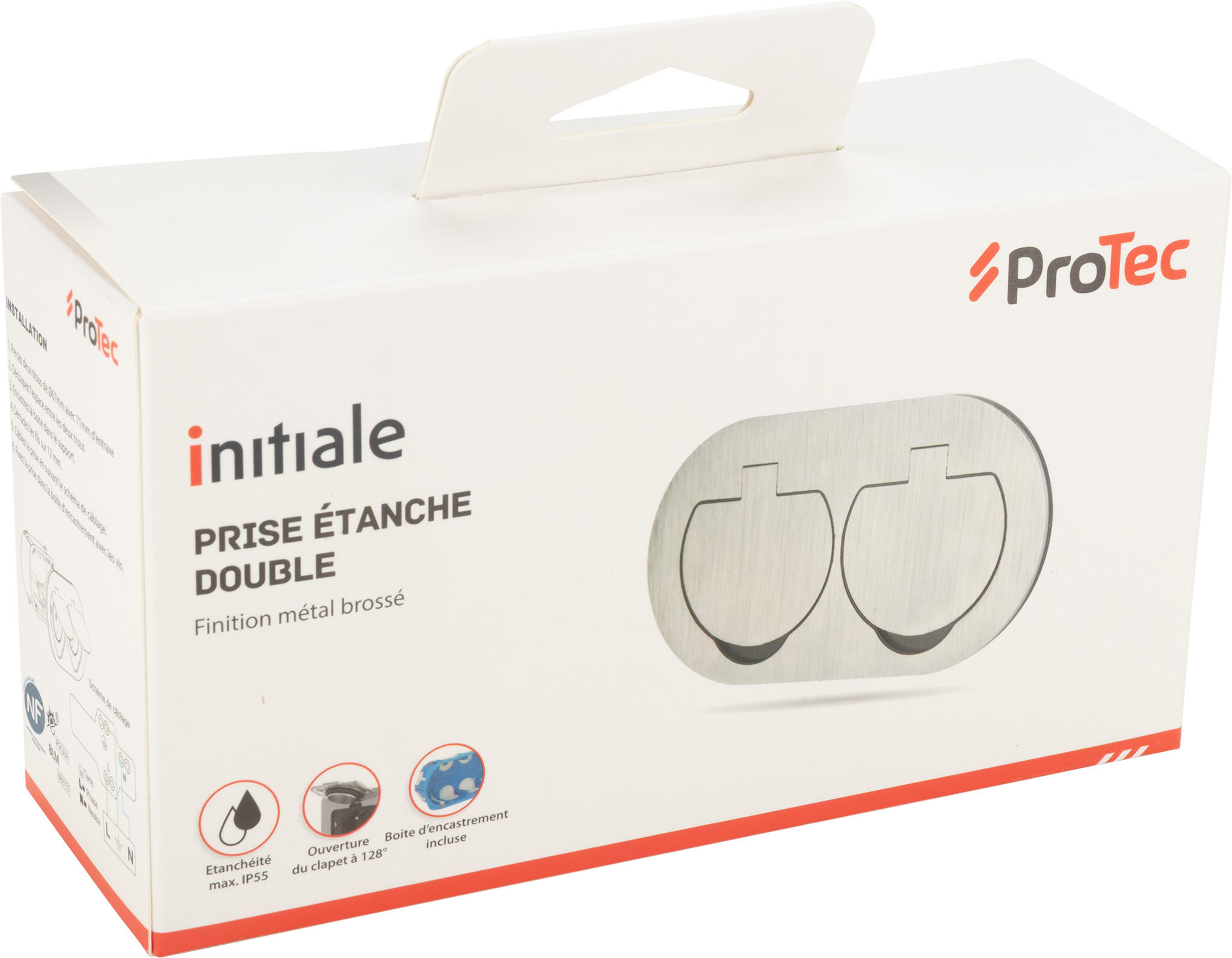 PRISE ETANCHE METAL IP55 2P ROND PROTEC - 2