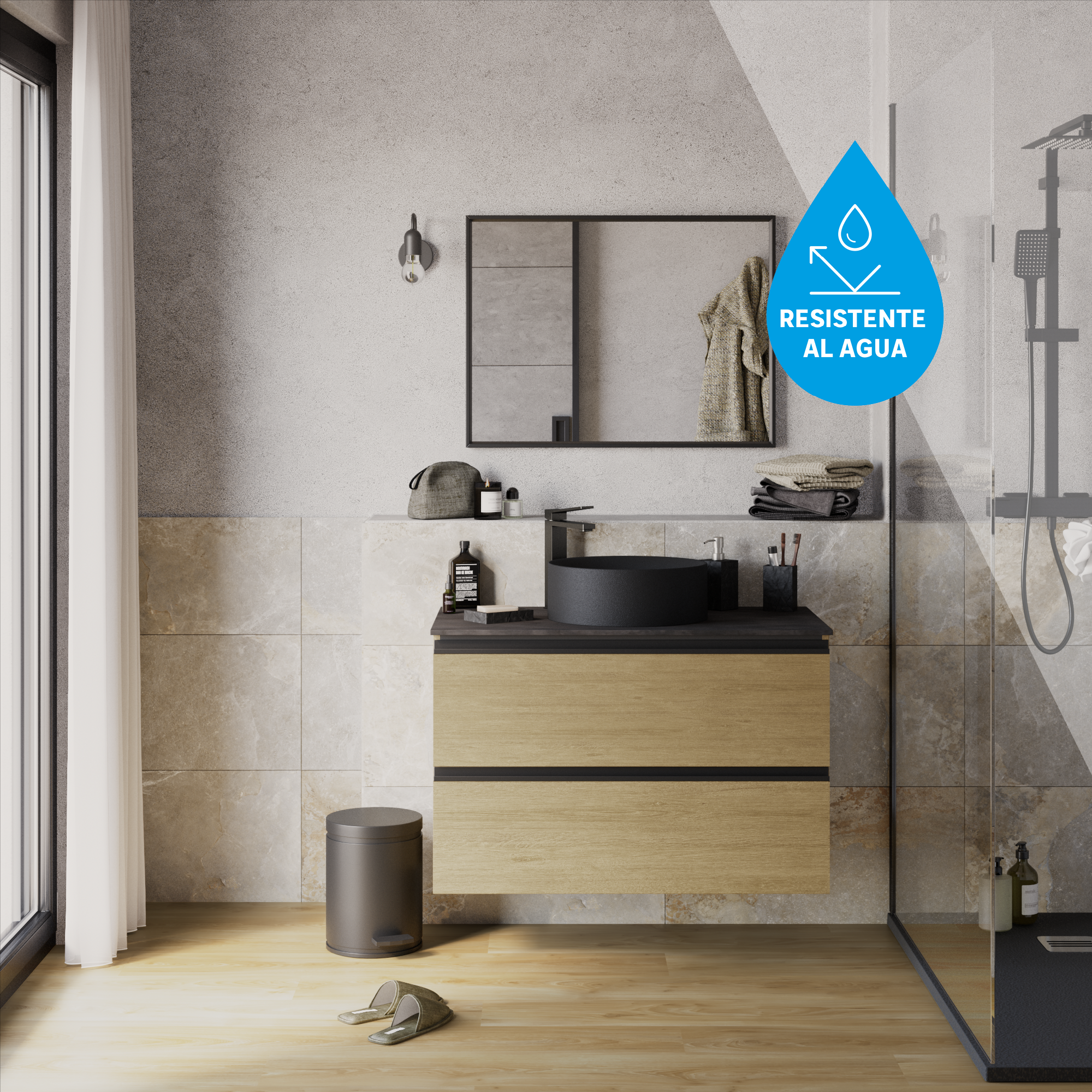 Suelo vinílico SPC clic Malte Extrem efecto madera natural NAT348 ARTENS - 9