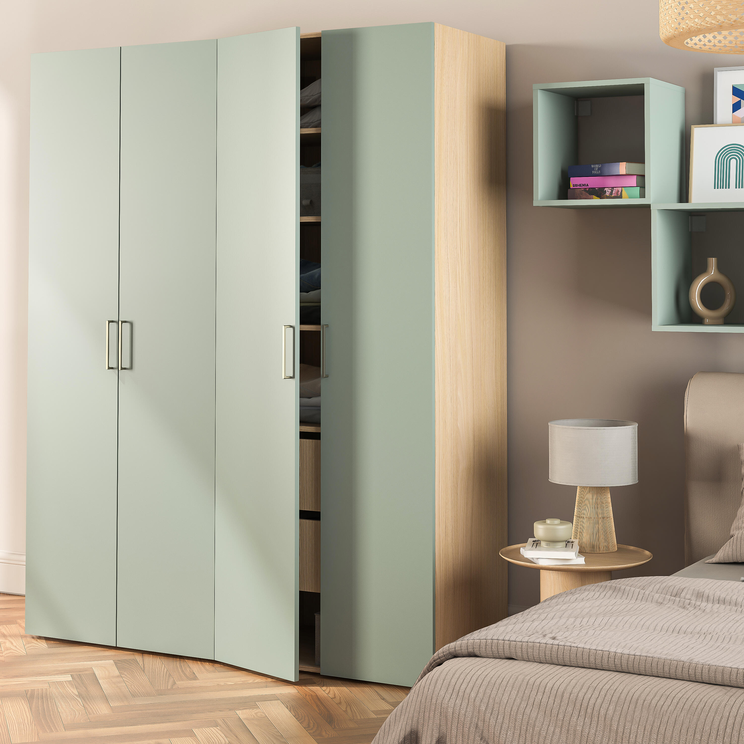Estante Kub 1x1 Spaceo 36X32X36CM verde - 12