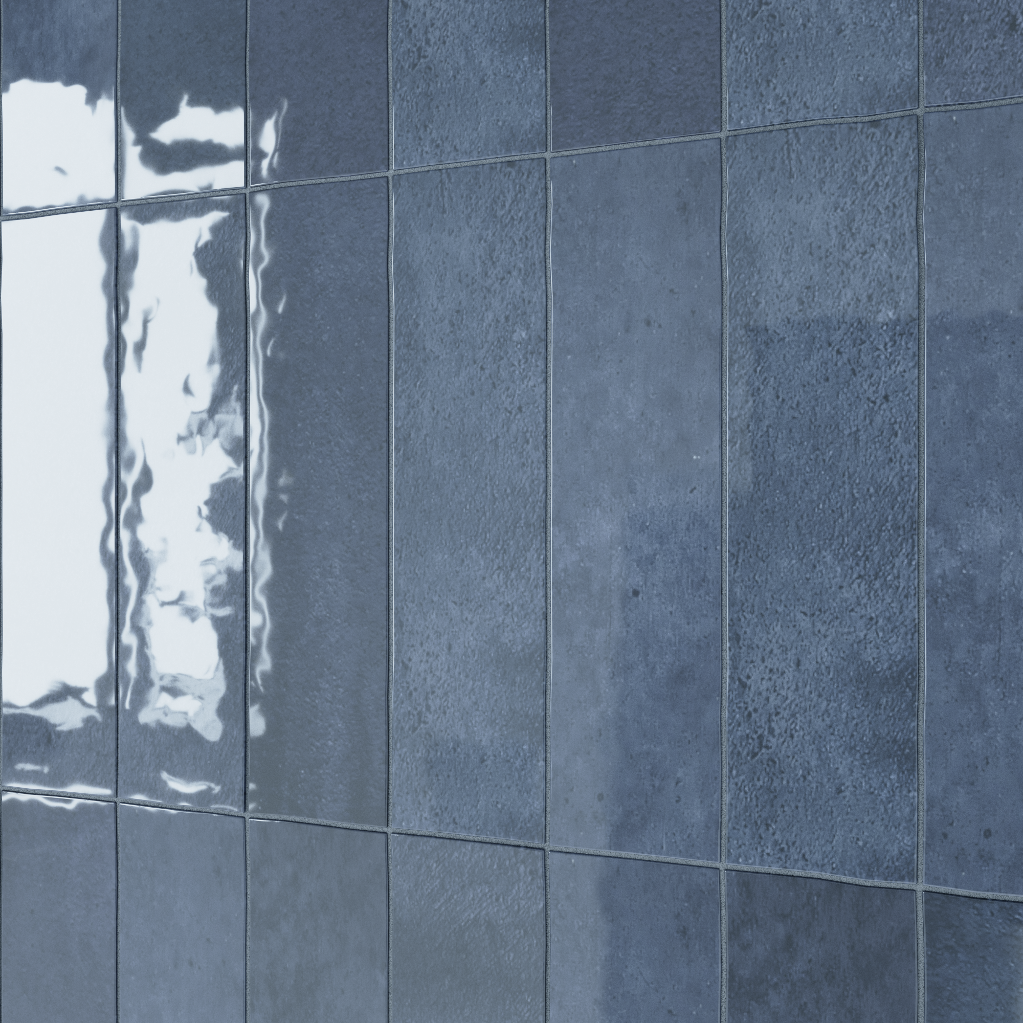 Carrelage mur intérieur effet zellige denim Bricklane l.7.4 x L.30.1 cm x Ep.8.2 - 3