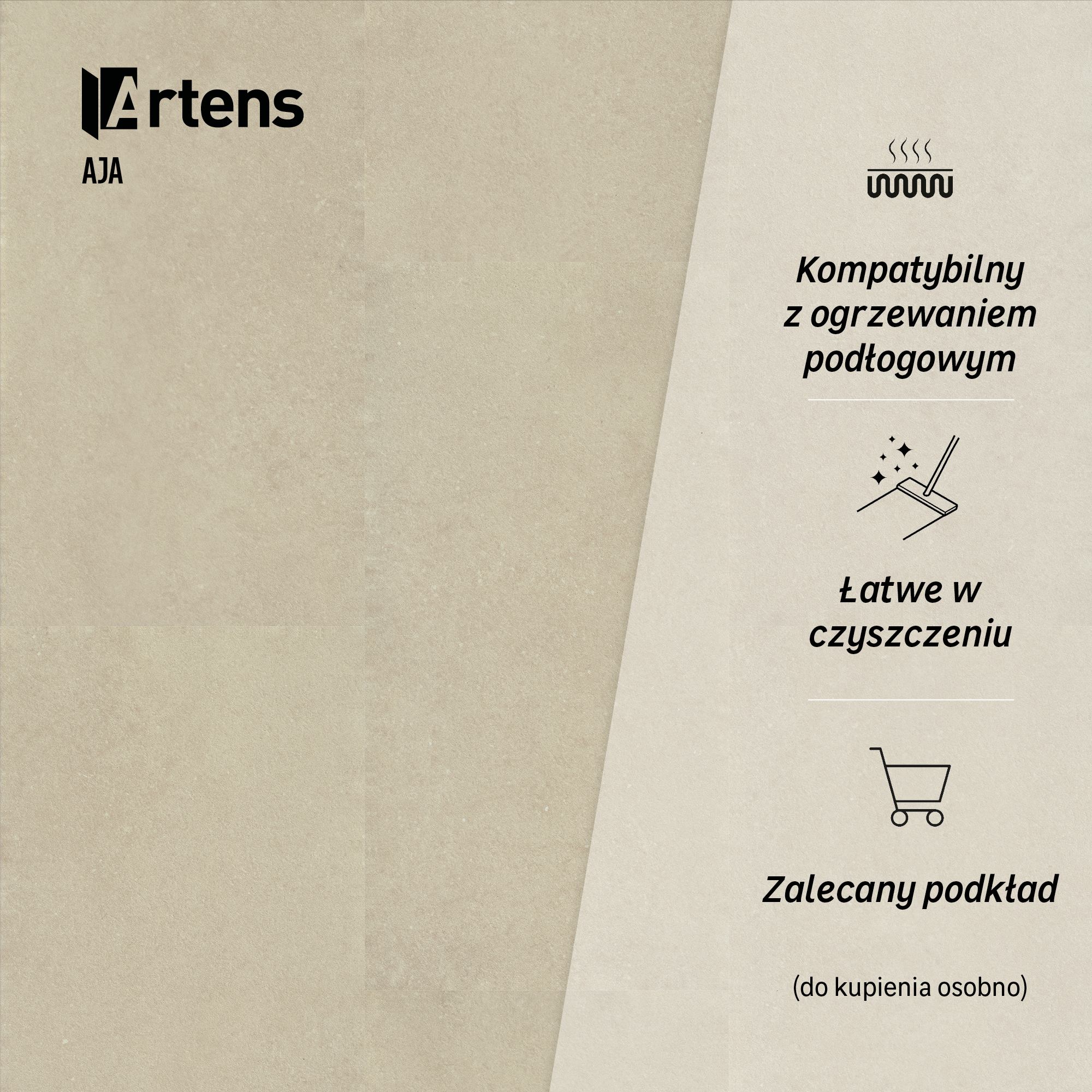 Płytki winylowe samoprzylepne Artens Medio AJA imitacja kamienia beż - 9