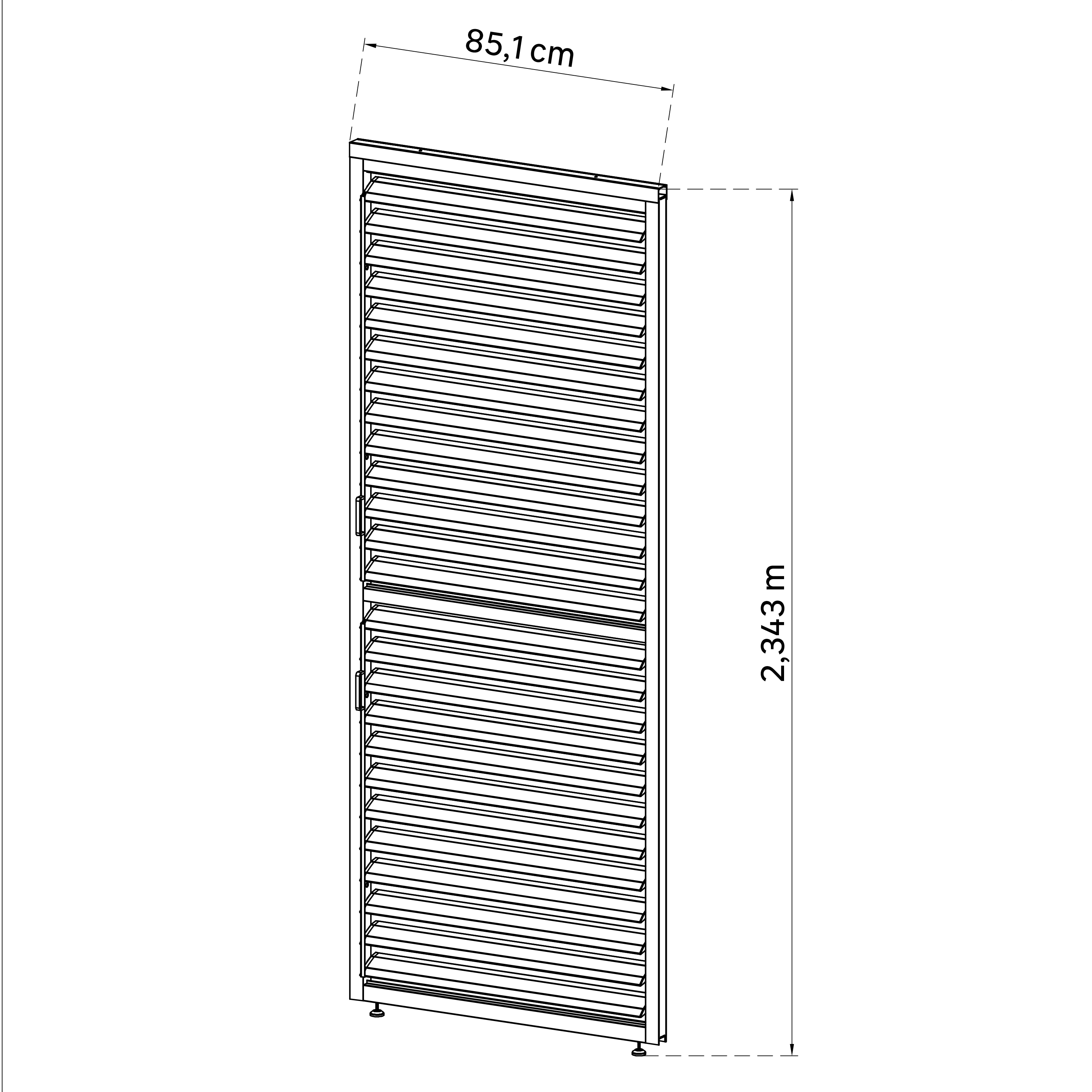 Panel żaluzjowy Astra do pergoli bioklimatycznej 365 cm antracyt Naterial - 4