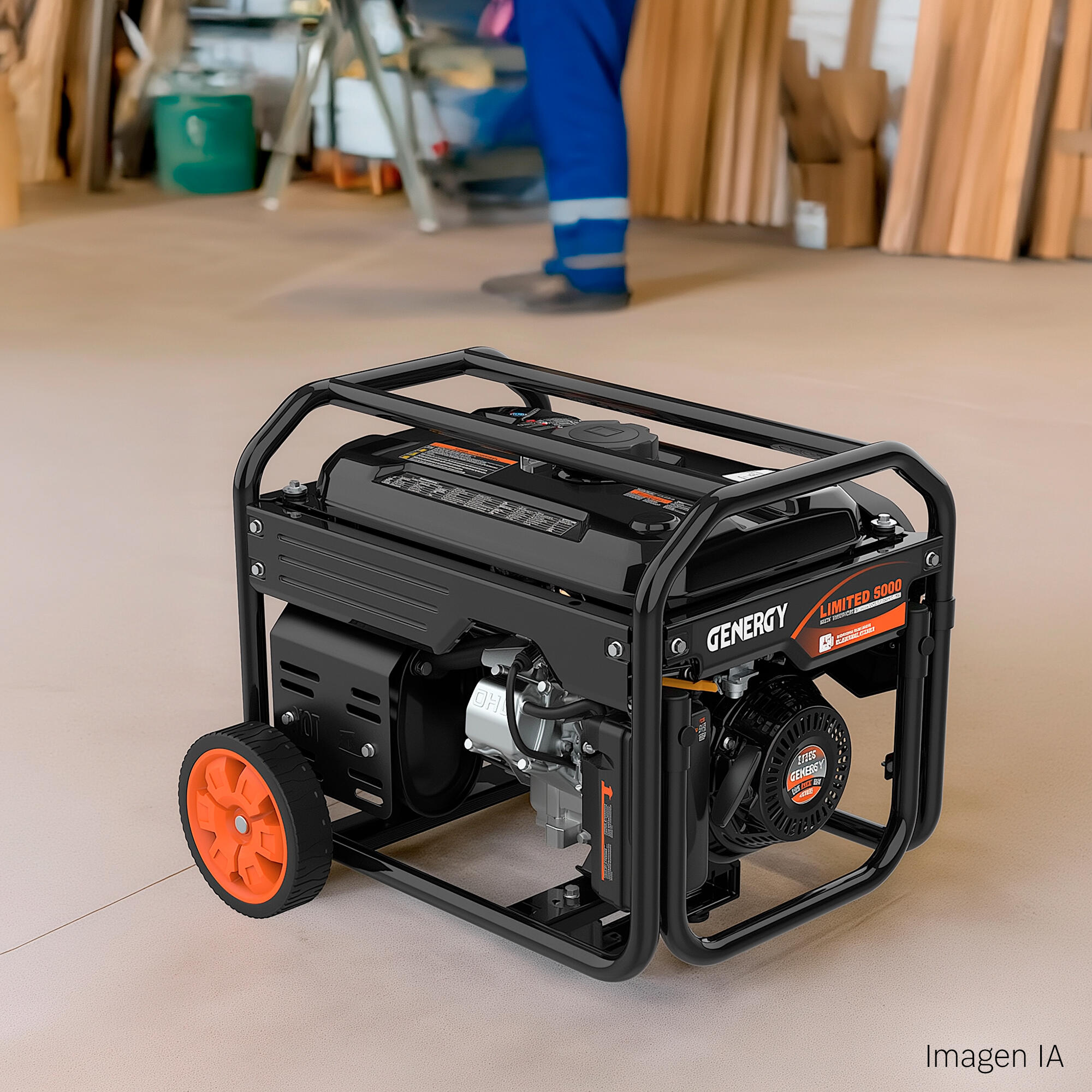 Generador GENERGY LIMITED 5000 RC – 4500W de salida máxima a 230V – Salida estabilizada AVR – Arranque eléctrico y remoto - Obras, Emergencias y Vivienda Aislada - 3