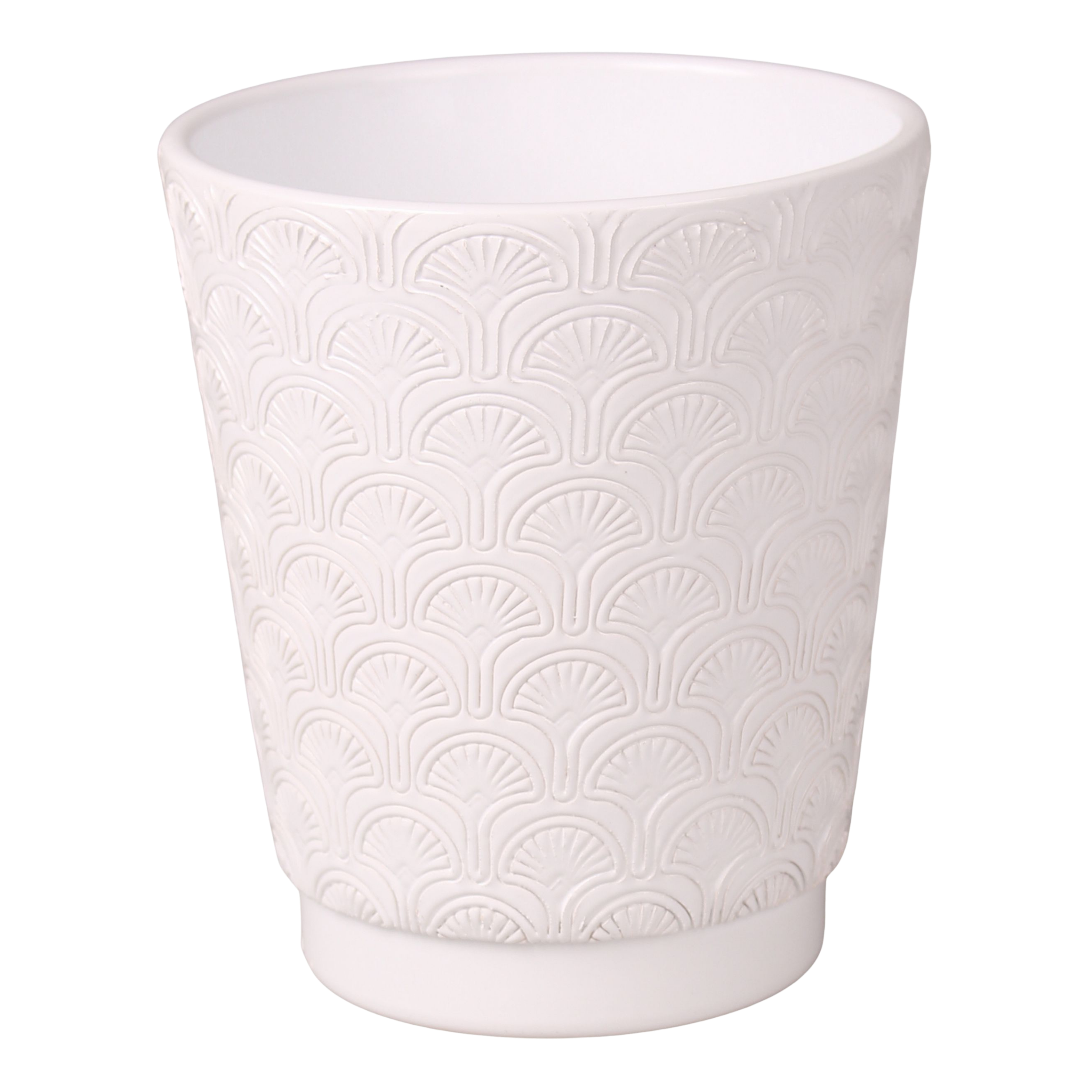 Osłonka ceramiczna do storczyka Peacock na doniczkę 13 cm biały Cermax