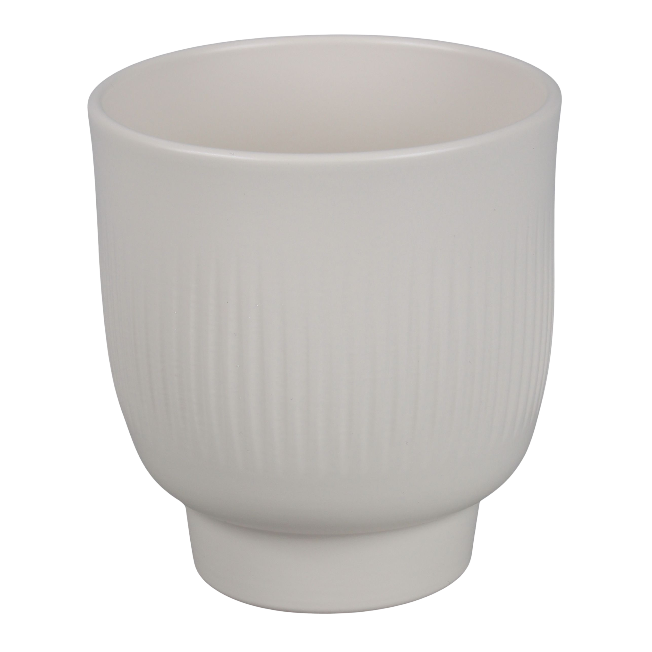 Osłonka na doniczkę do storczyka 15 cm matowy biały Cermax
