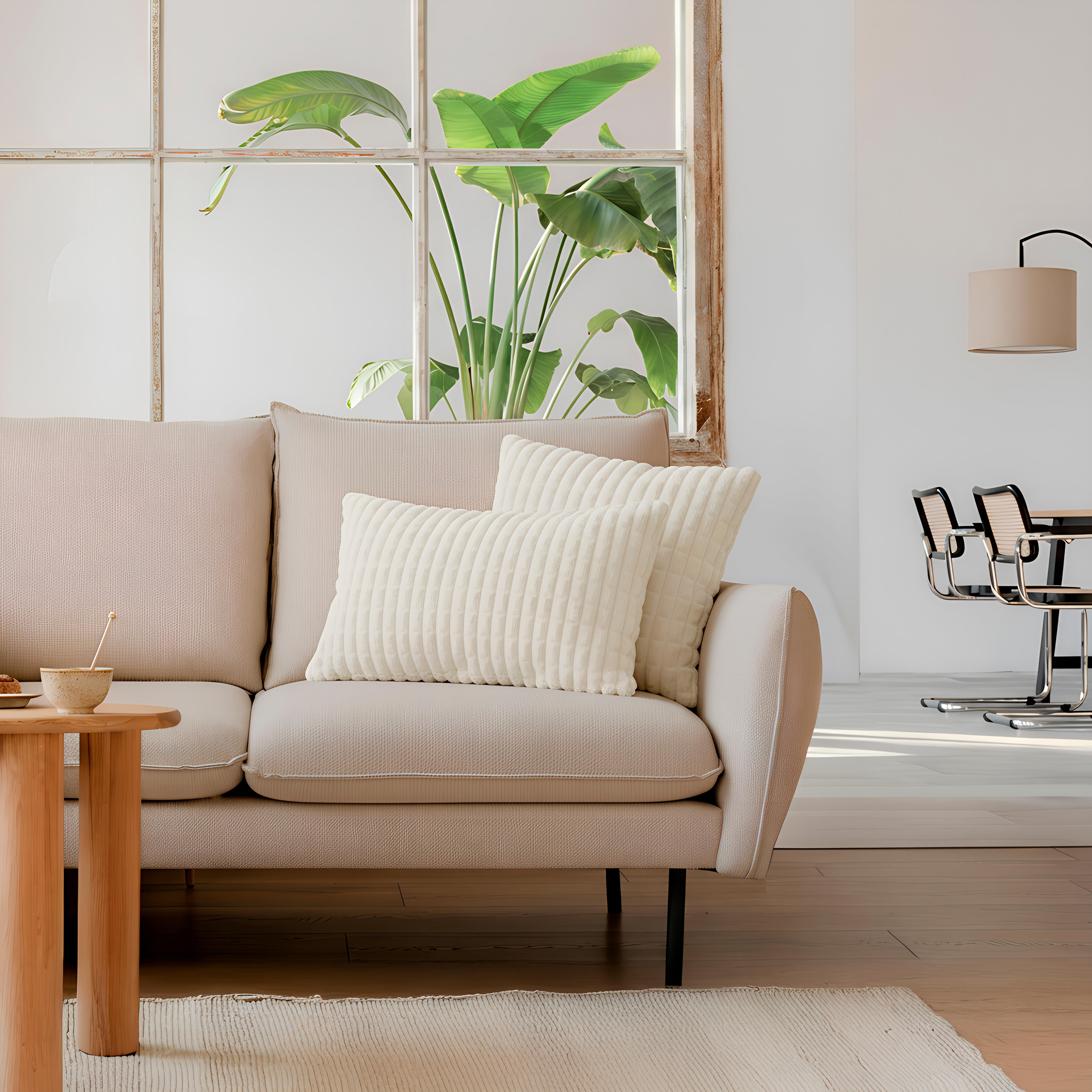 Coussin Andes, beige l.45 x L.45 cm - 2