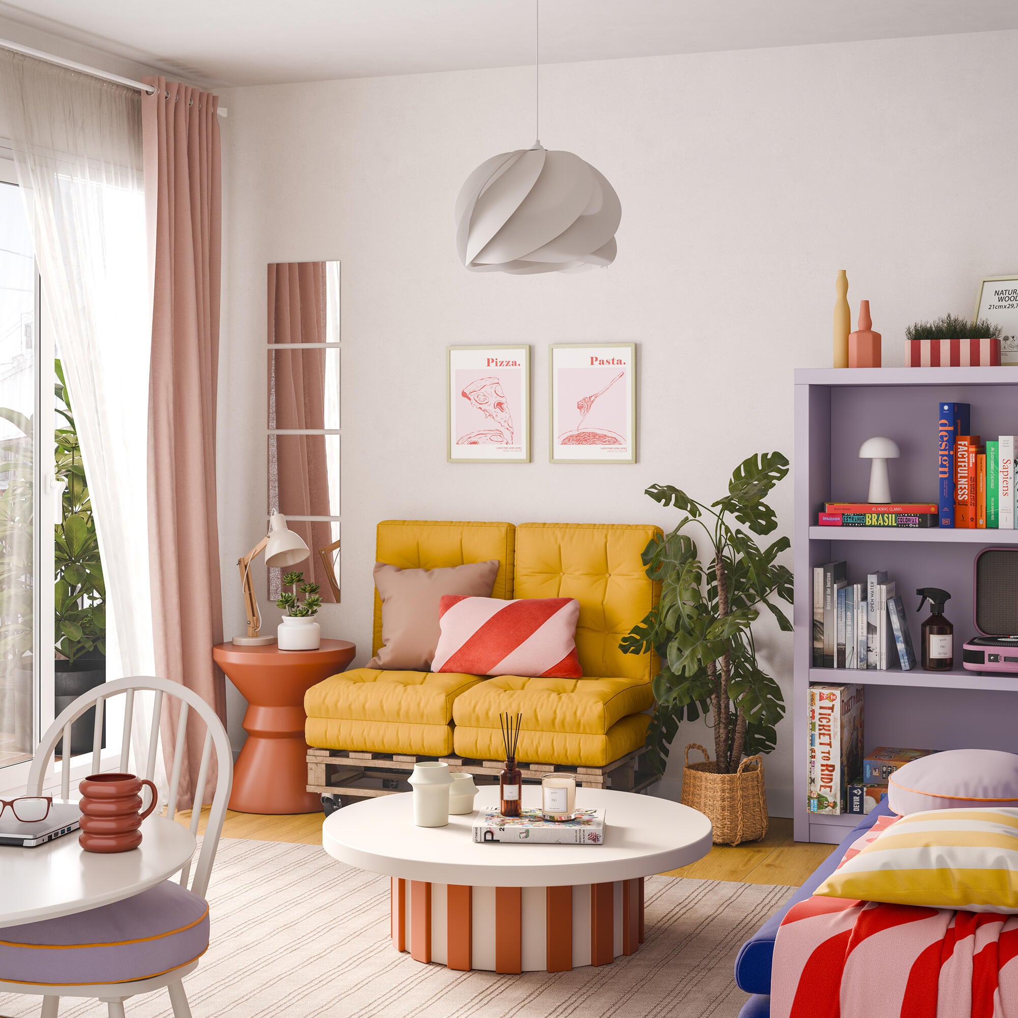 Lámpara de mesa sin cable LED Sigrun INSPIRE Ø de 13,5 y 21 cm de alto con estructura blanca pantalla blanca luz cálida 2700K - 13