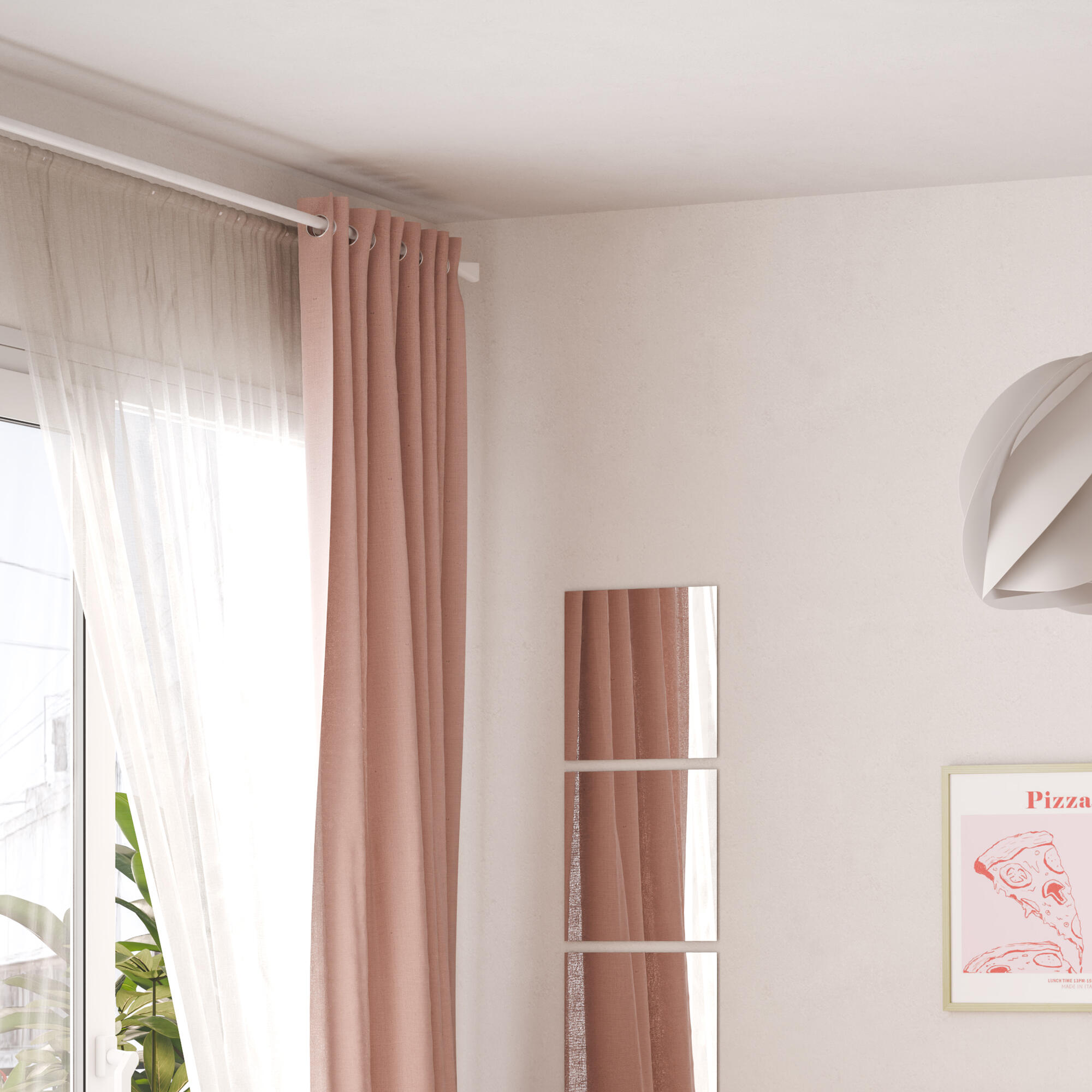 Set de 4 espejos sin moldura para pared cuadrado INSPIRE 30 x 30 cm. Adhesivo. - 10