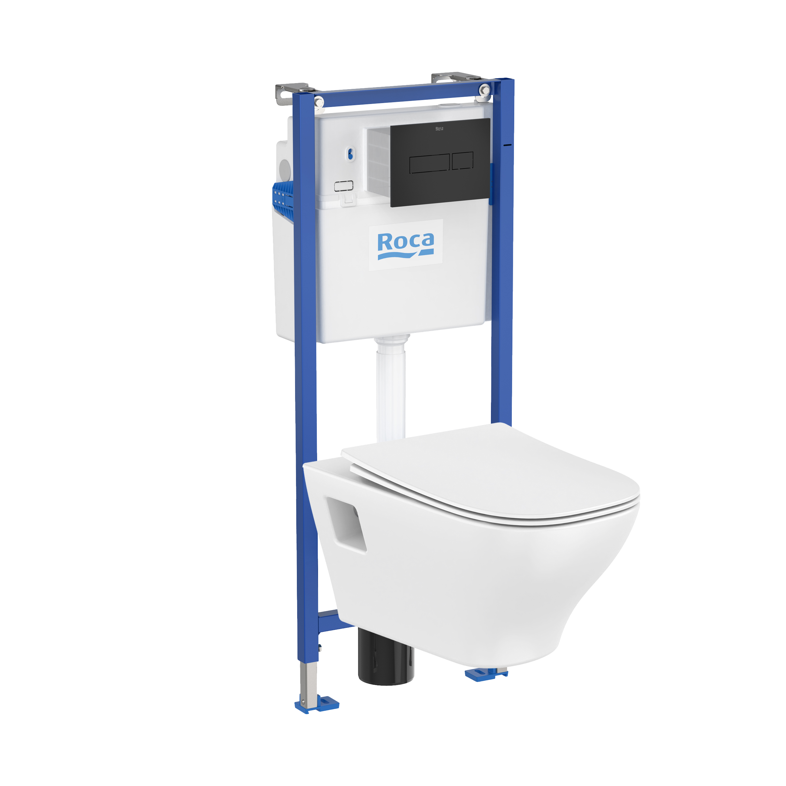 Zestaw podtynkowy WC wirowe Adagio Basic Duplo Nova przycisk czarny Roca