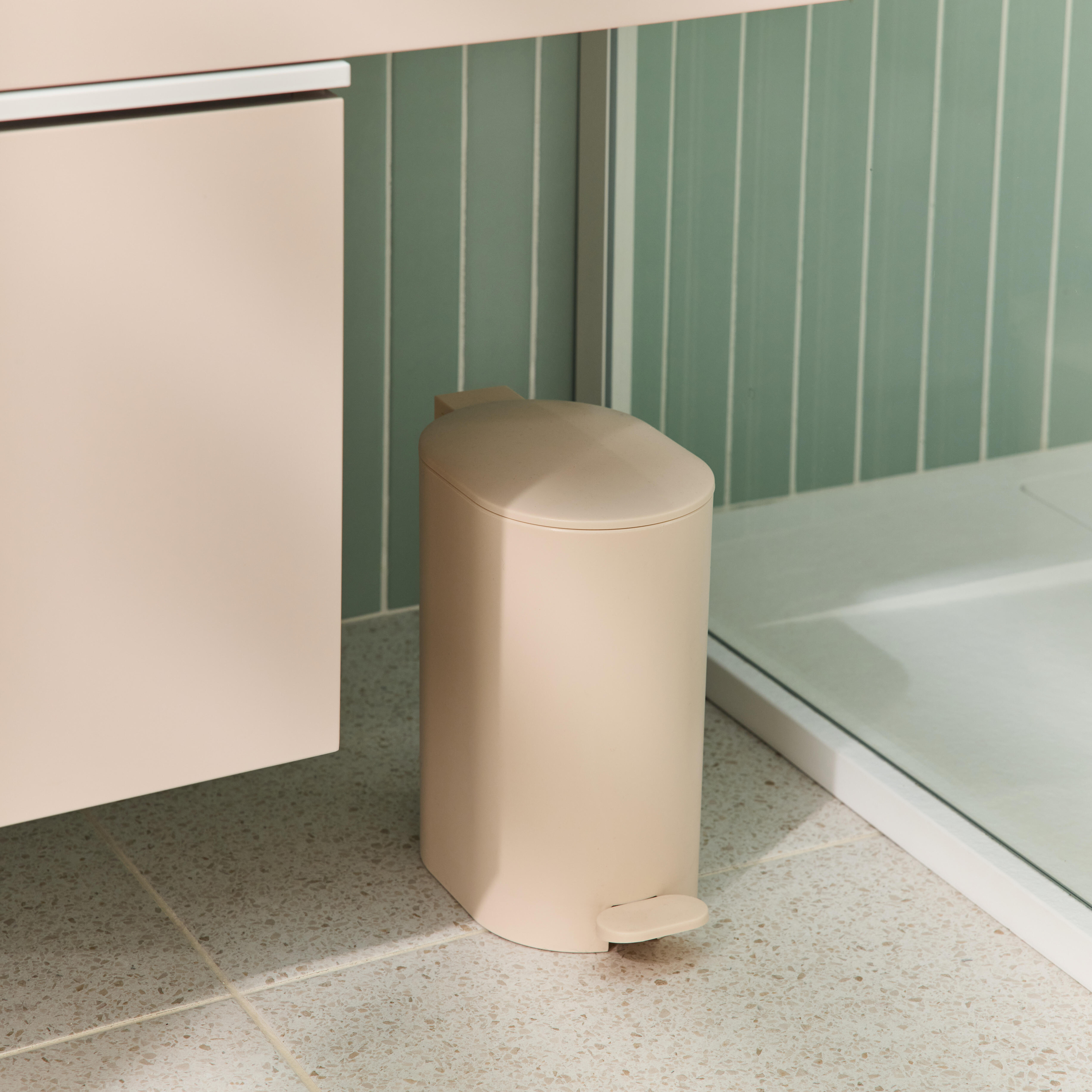 Poubelle de salle de bains 3.3L rose Easy SENSEA - 3