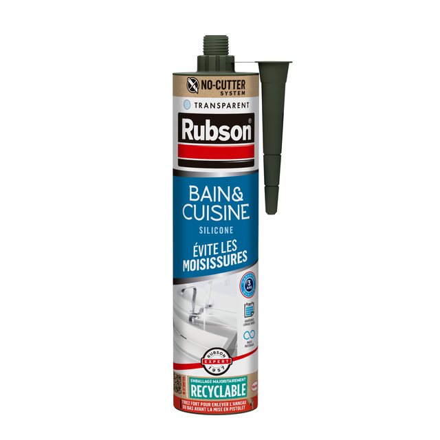Mastic d'étanchéité Cuisine et bain RUBSON transparent 280ml