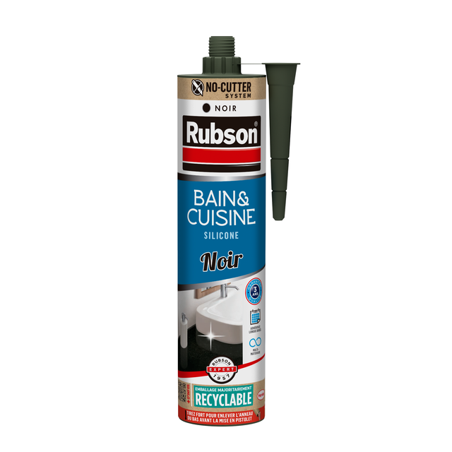 Bande D'Étanchéité Silicone Salle De Bain 200 Cm - Barrière Anti-Fuite Eau Noir