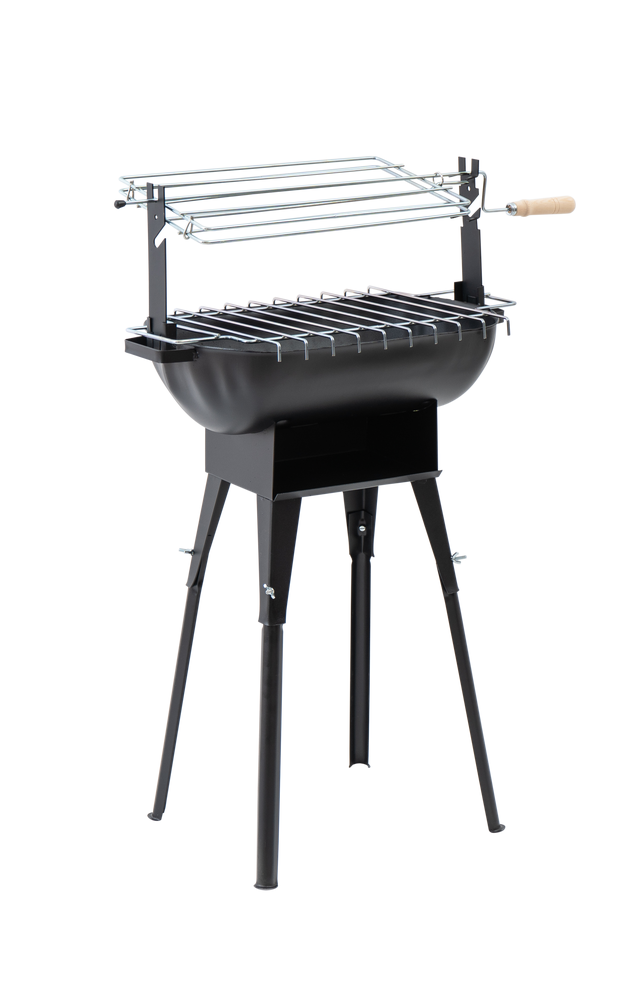 Barbecue a carvão oval com grelha frangos Delba