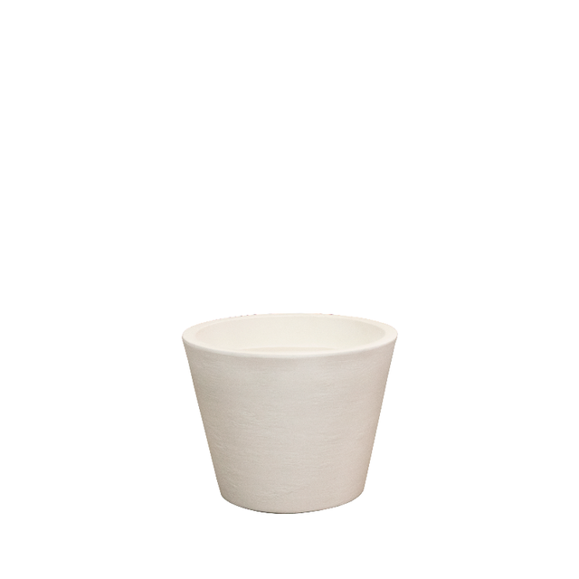 Maceta redonda de polietileno NEWGARDEN Petunia ø 36 cm y 28 cm altura blanco