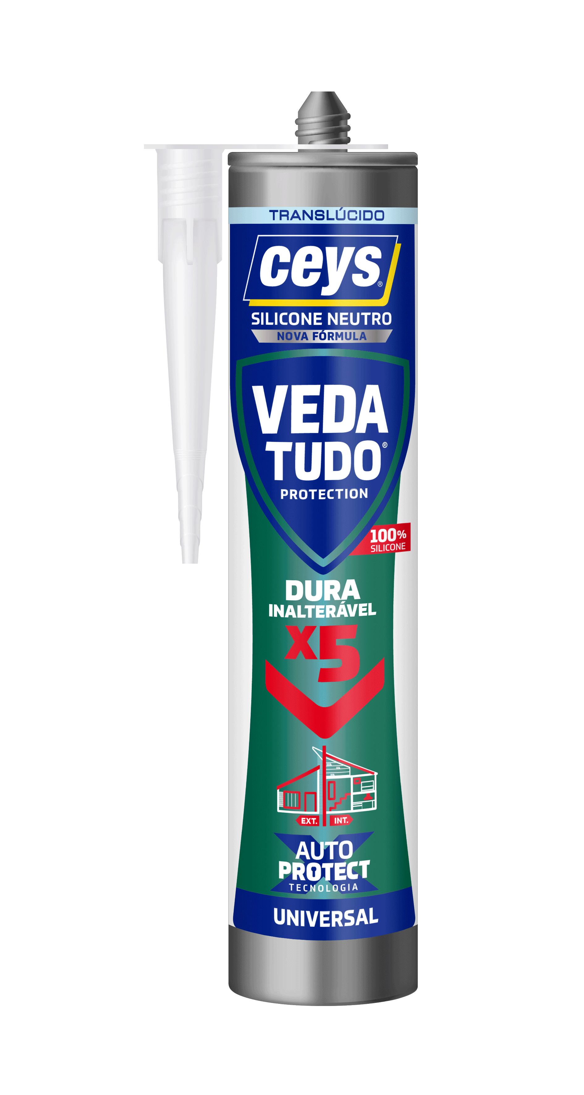 Silicone neutro multiuso 280 ml transparente veda tudo Ceys - 2