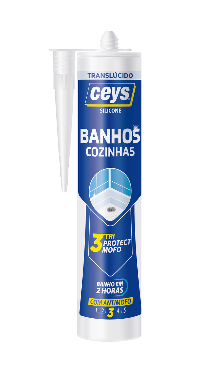 Silicone para cozinha e WC Ceys triprotec 280ml transparente