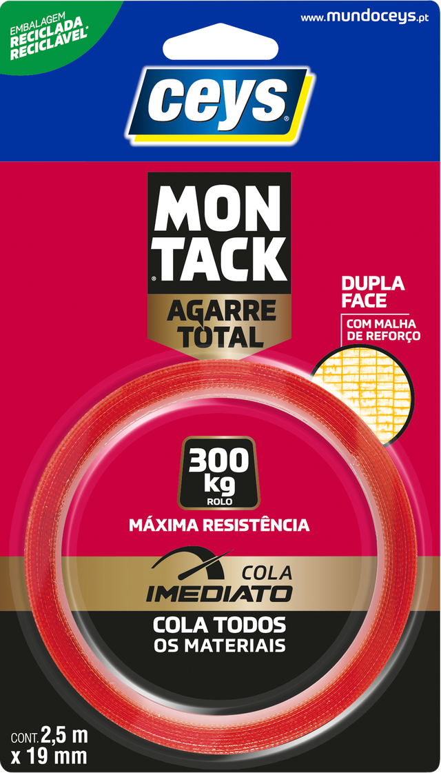 Fita dupla face CEYS MONTACK 2.5MX19MM