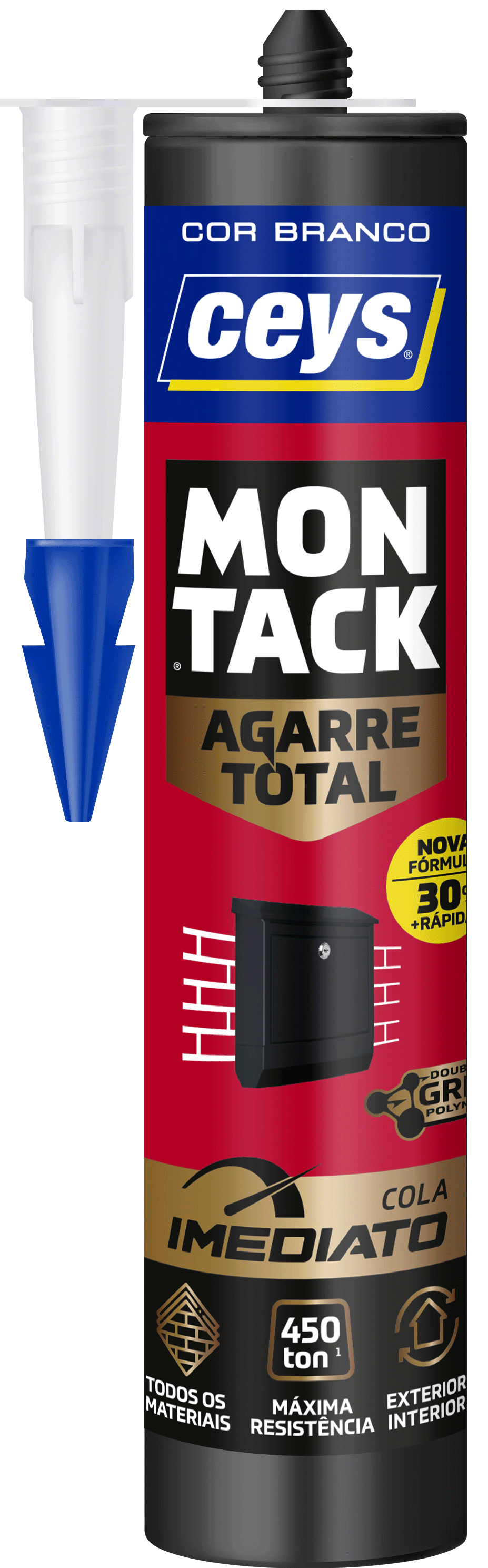 Cola de montagem adesão total 10 seg 300 gr Montack Express Plus Ceys - 2