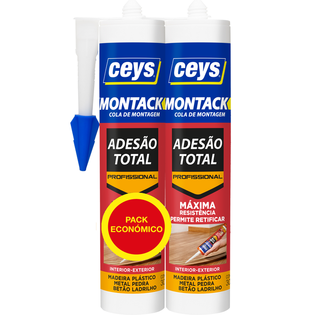 Conjunto 2 colas montagem 2 x 300 ml Montack profissional Ceys
